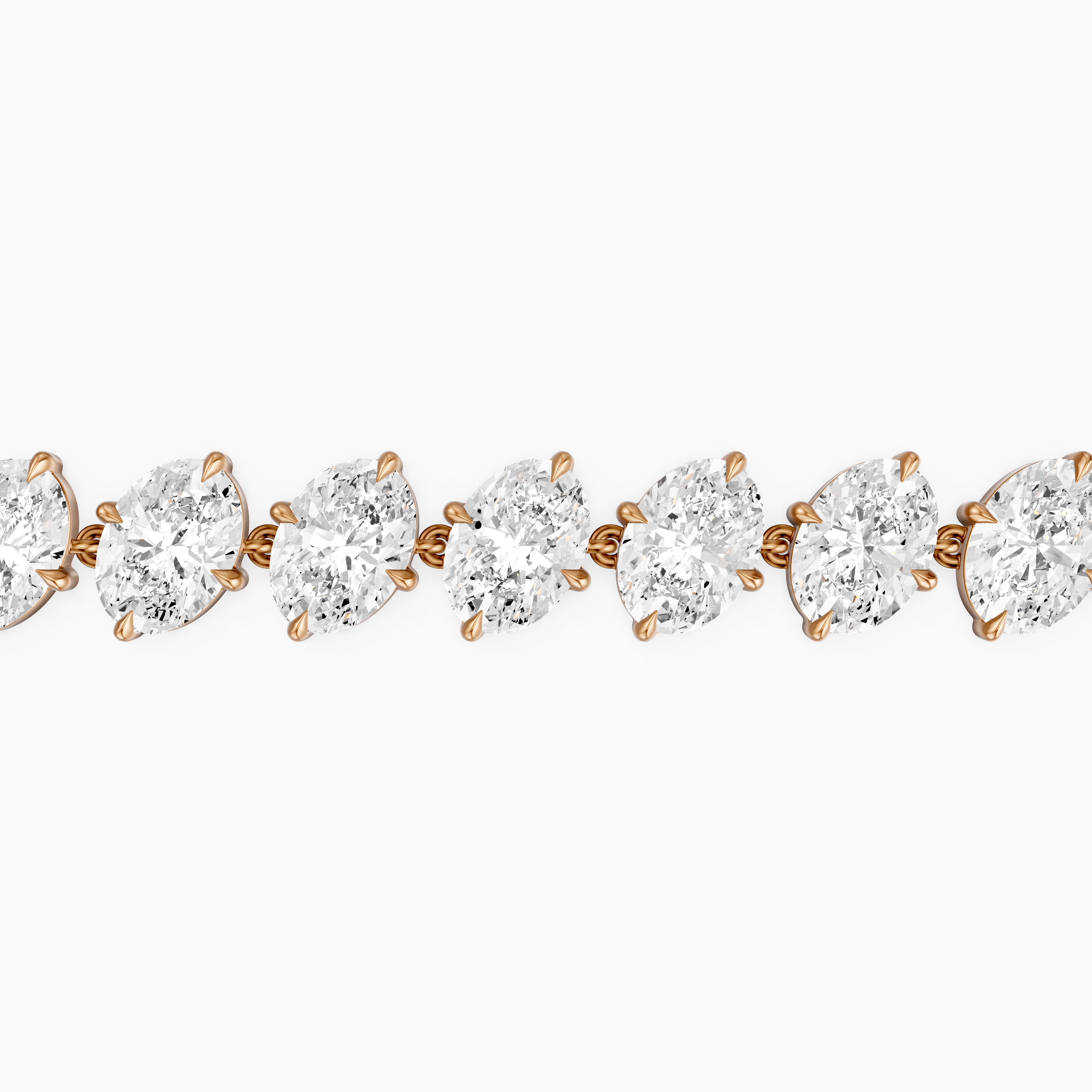 Kaylin Oval Lab Grown Diamond Four Prong Tennis Bracelet