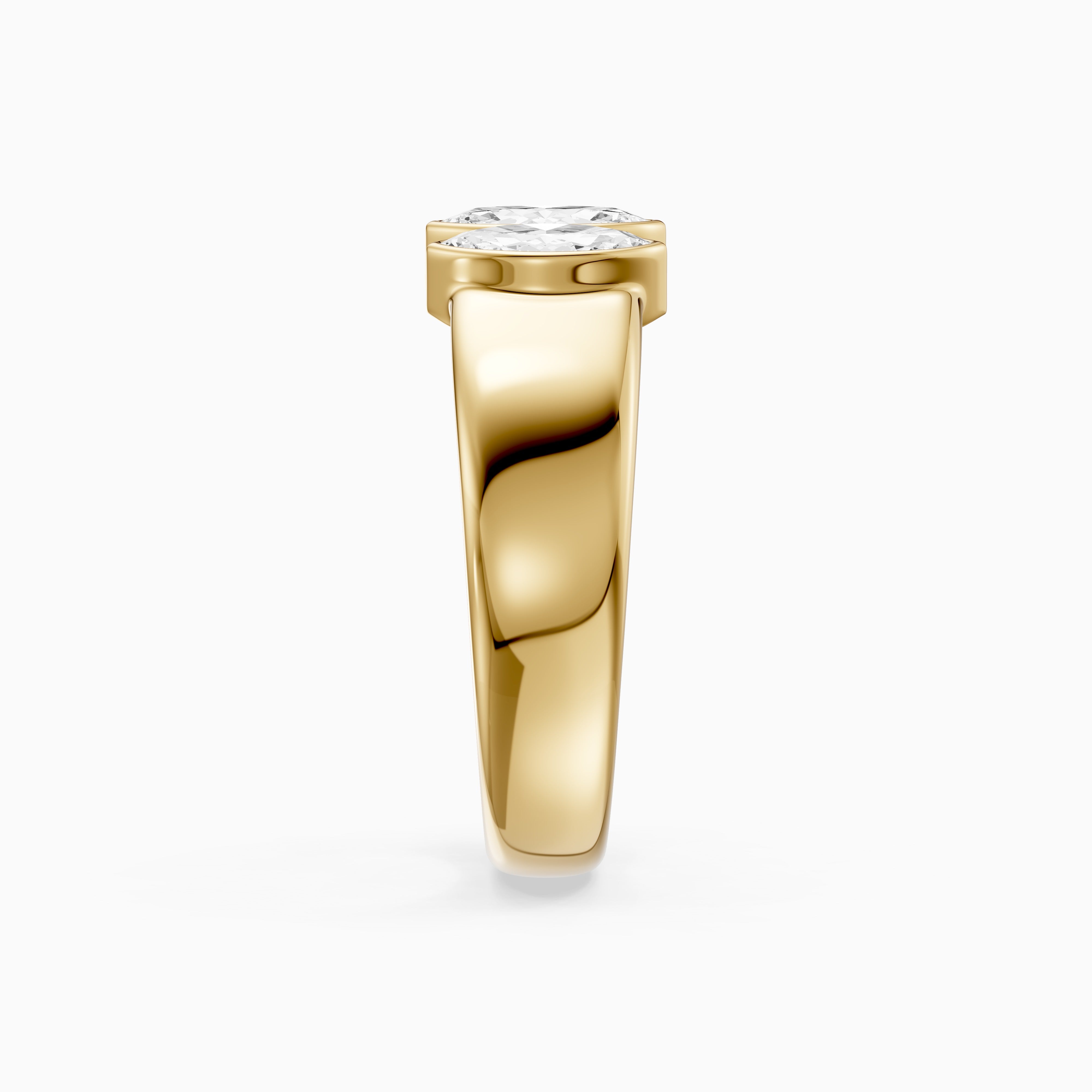 Filipa Marquise Cut Lab Diamond Bezel Set Open Cigar Band