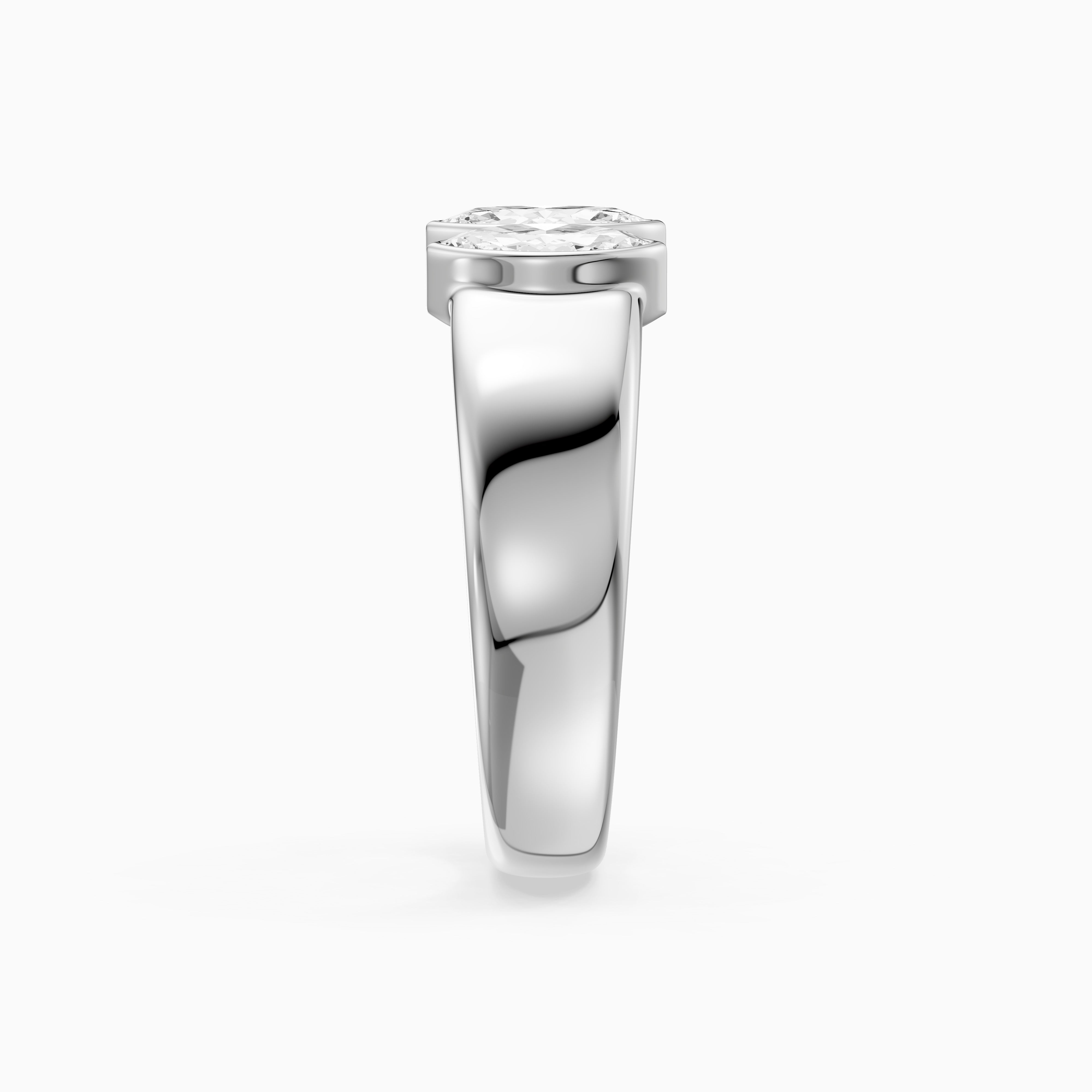 Filipa Marquise Cut Lab Diamond Bezel Set Open Cigar Band