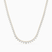 Felicity Round Cut Lab Grown Diamond Three Prong Tennis Necklace
