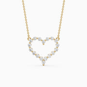 Whoopi Round Lab Grown Diamond Heart Pendant