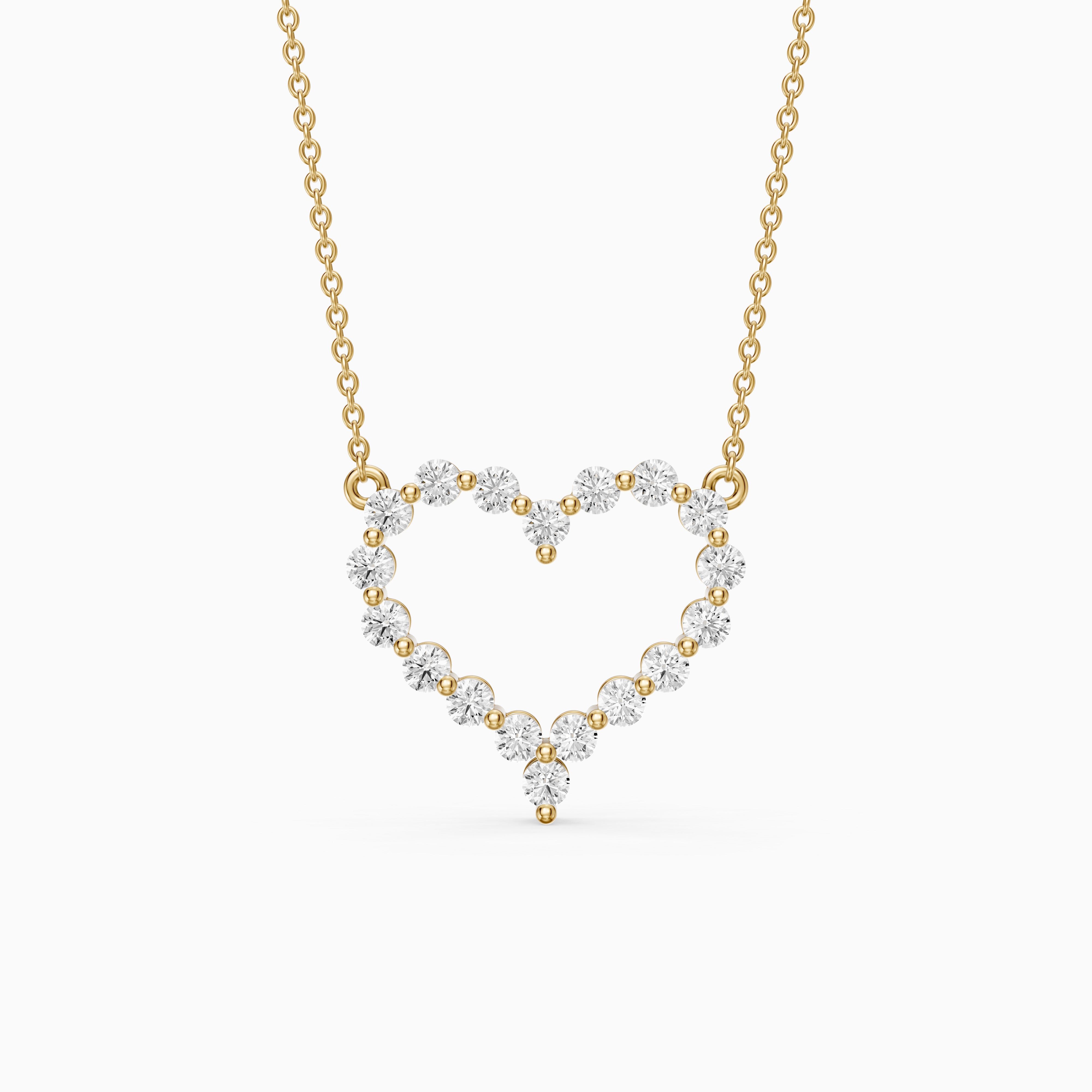 Whoopi Round Lab Grown Diamond Heart Pendant