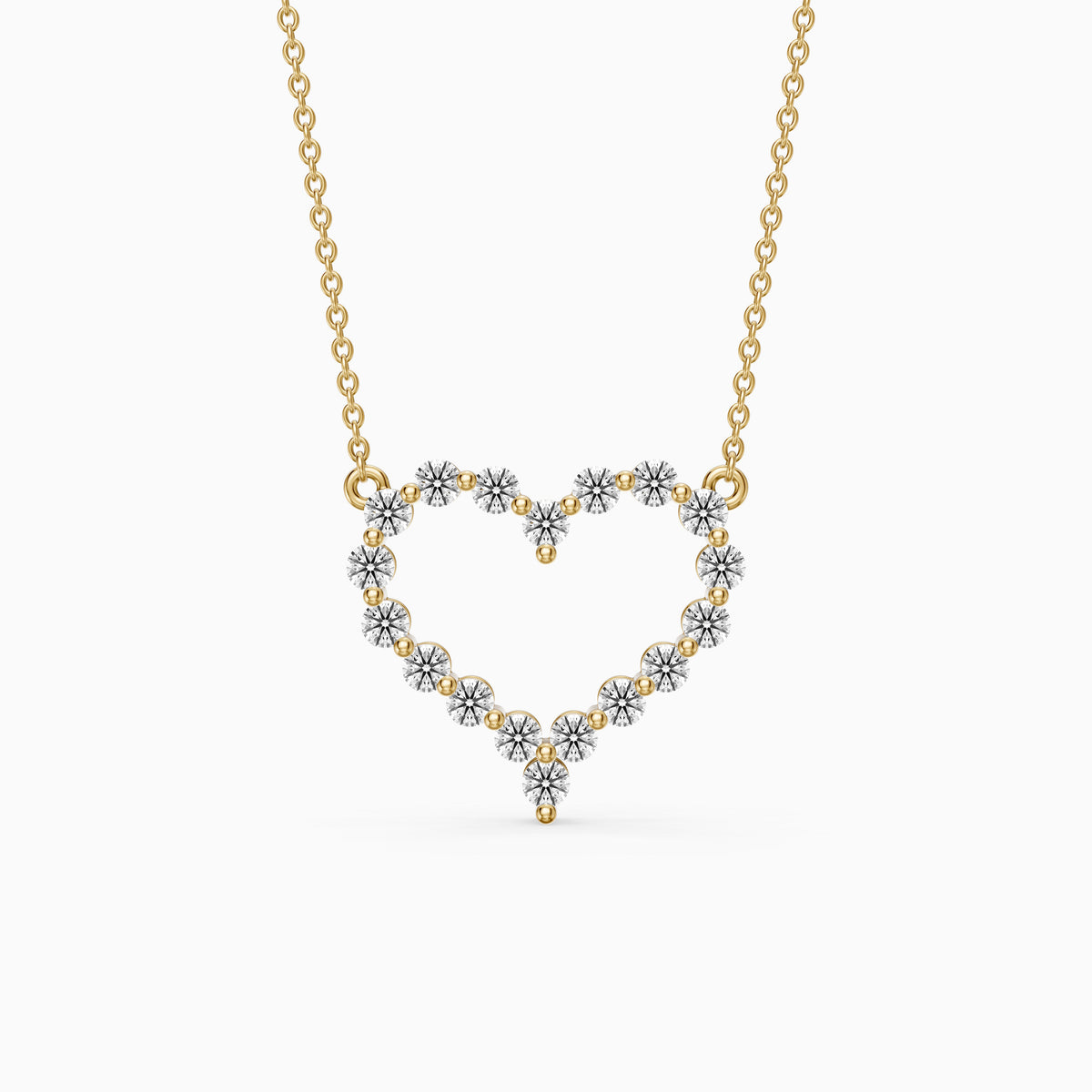 Whoopi Round Lab Grown Diamond Heart Pendant