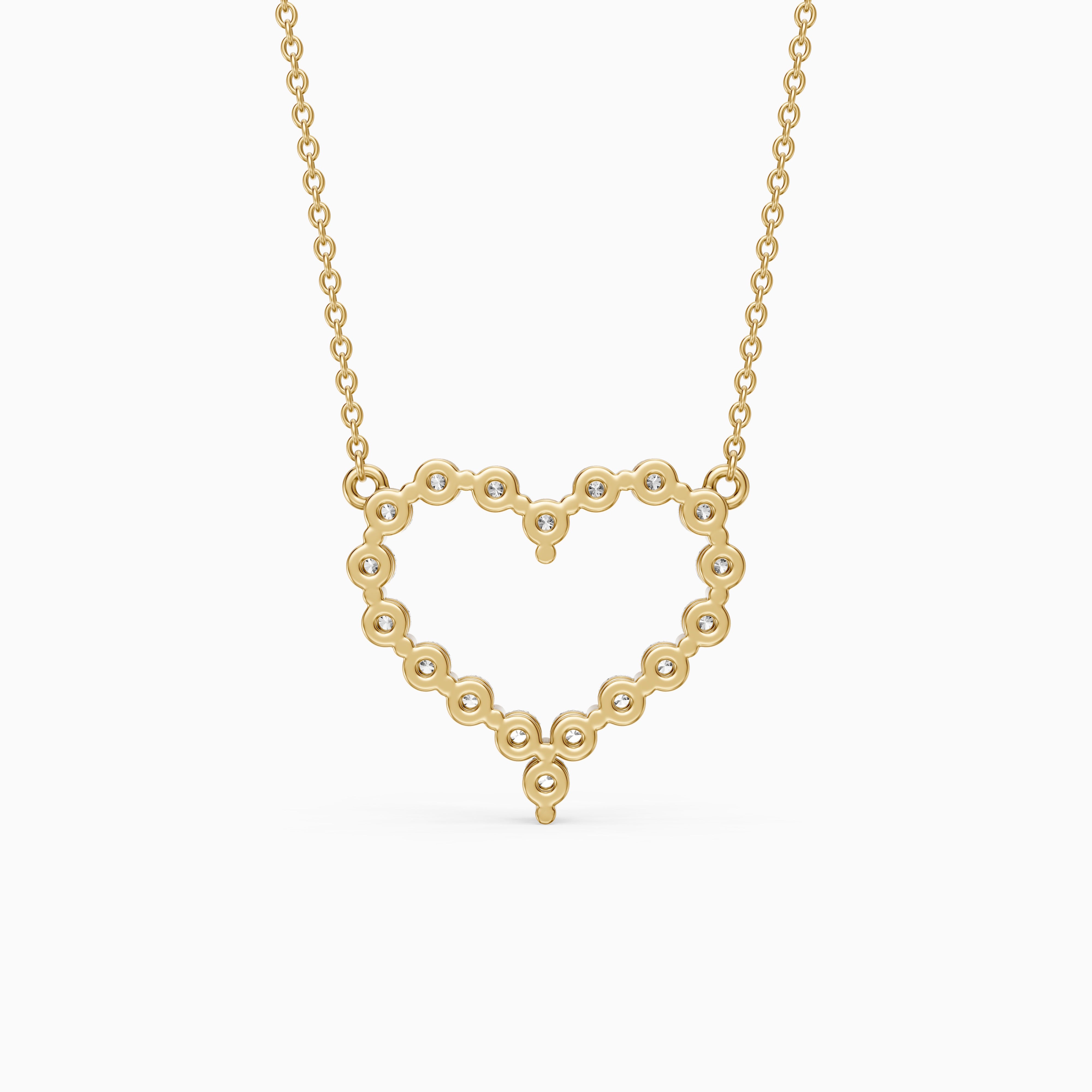 Whoopi Round Lab Grown Diamond Heart Pendant