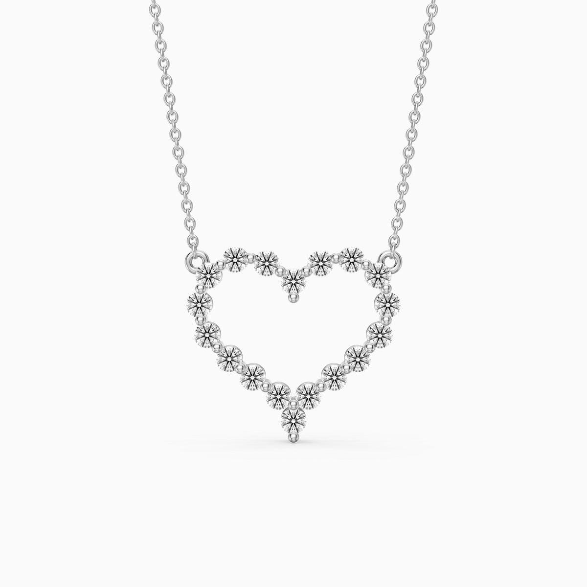 Whoopi Round Lab Grown Diamond Heart Pendant