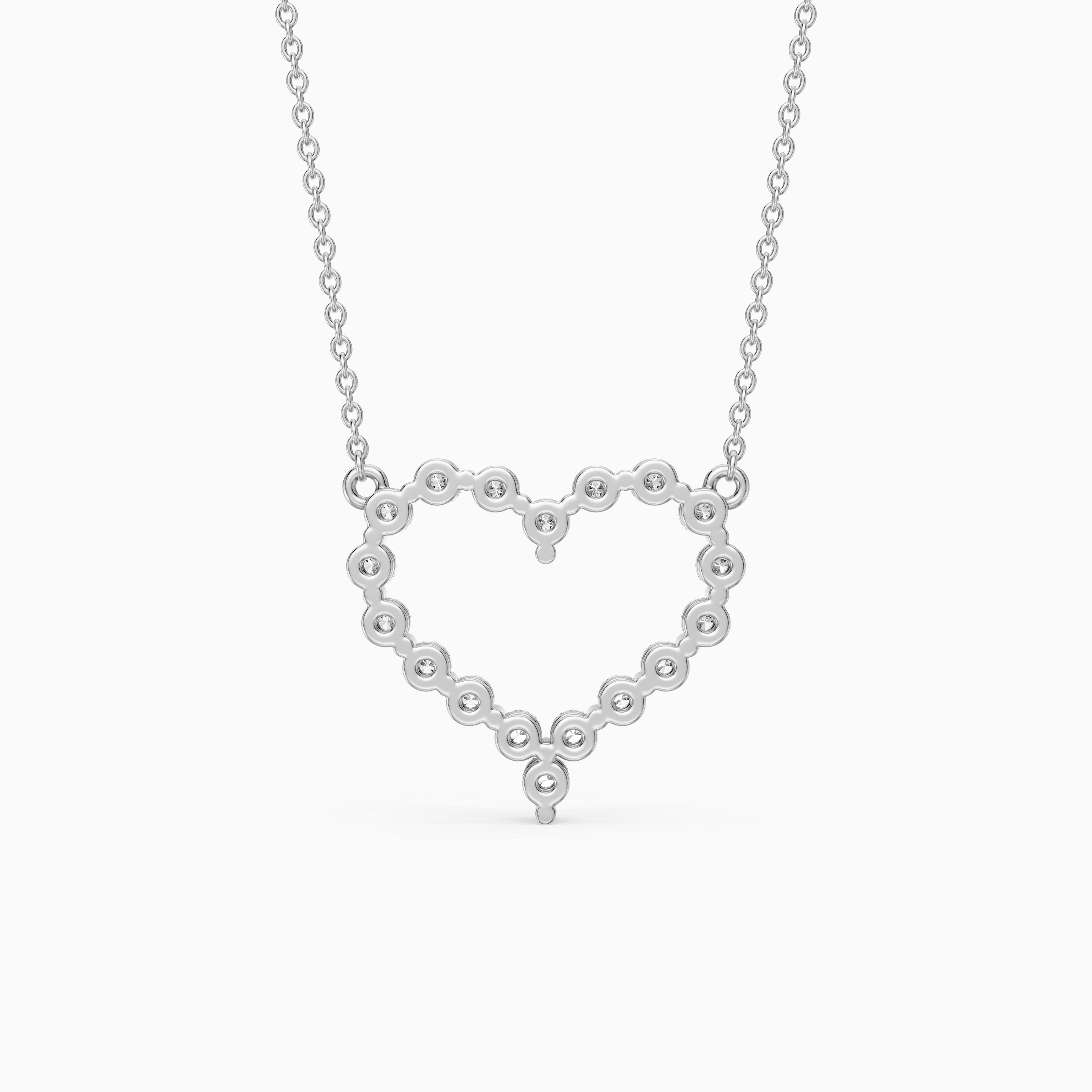 Whoopi Round Lab Grown Diamond Heart Pendant