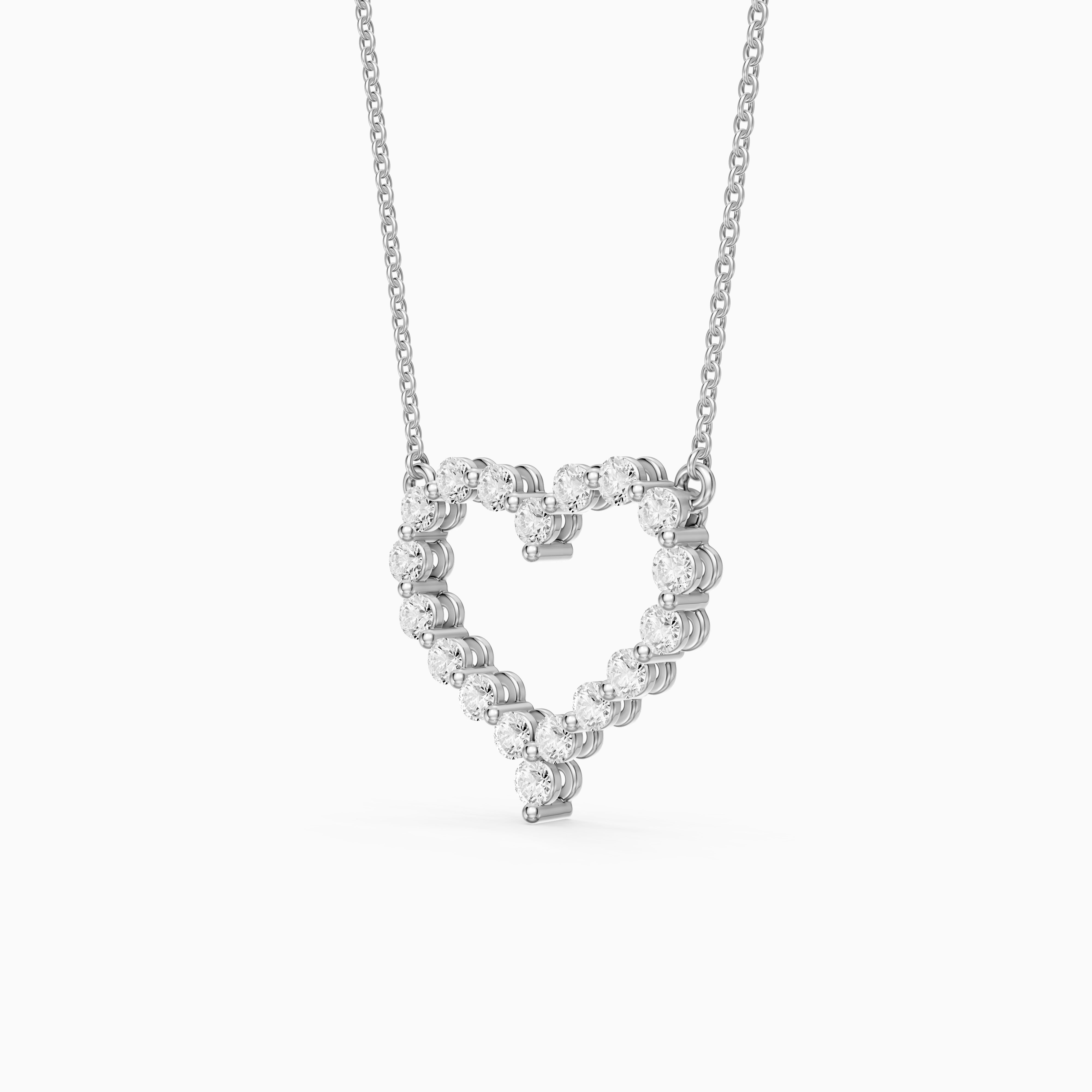 Whoopi Round Lab Grown Diamond Heart Pendant