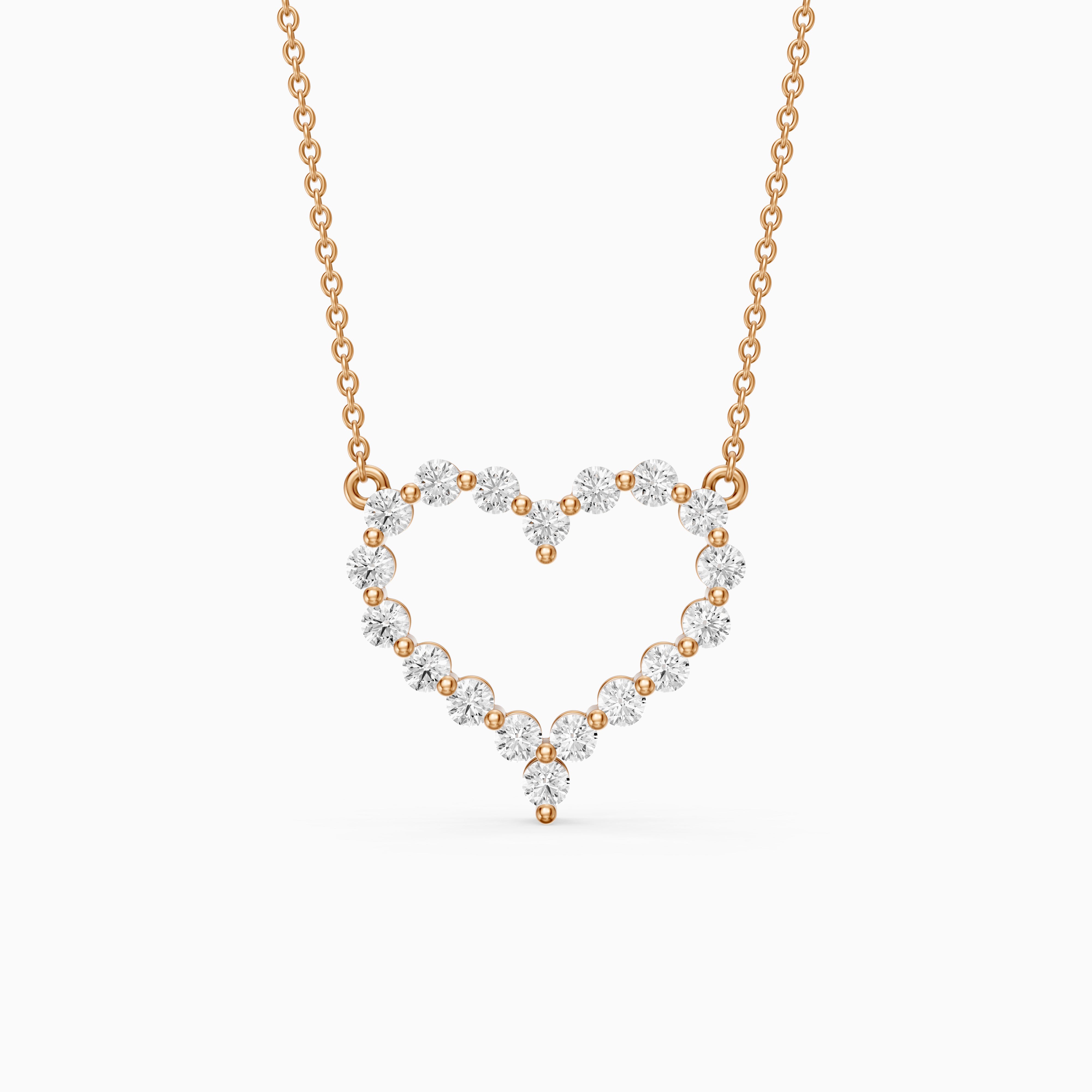 Whoopi Round Lab Grown Diamond Heart Pendant