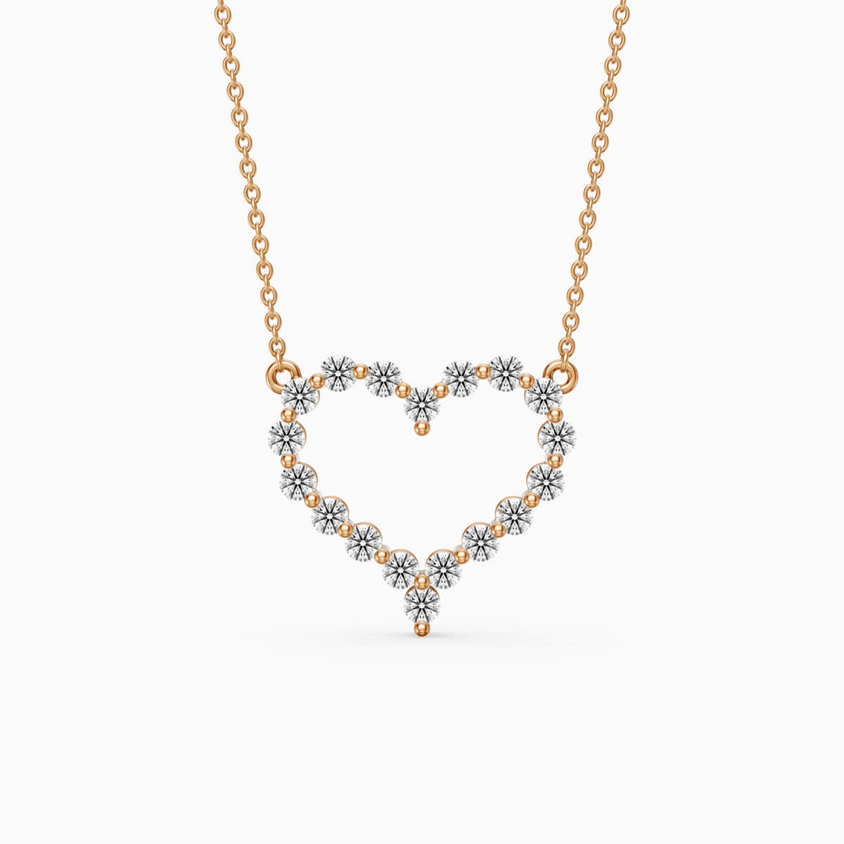 Whoopi Round Lab Grown Diamond Heart Pendant