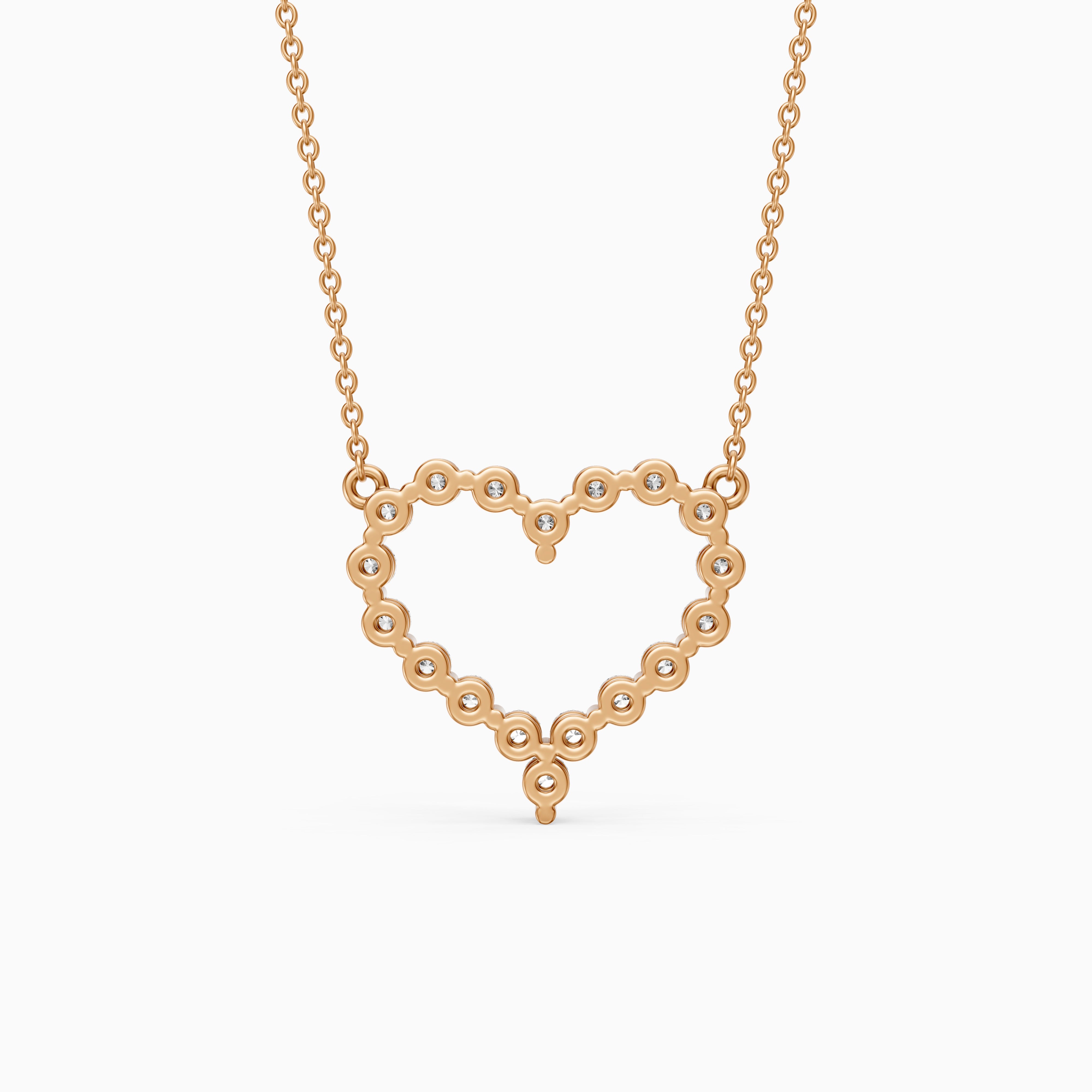 Whoopi Round Lab Grown Diamond Heart Pendant
