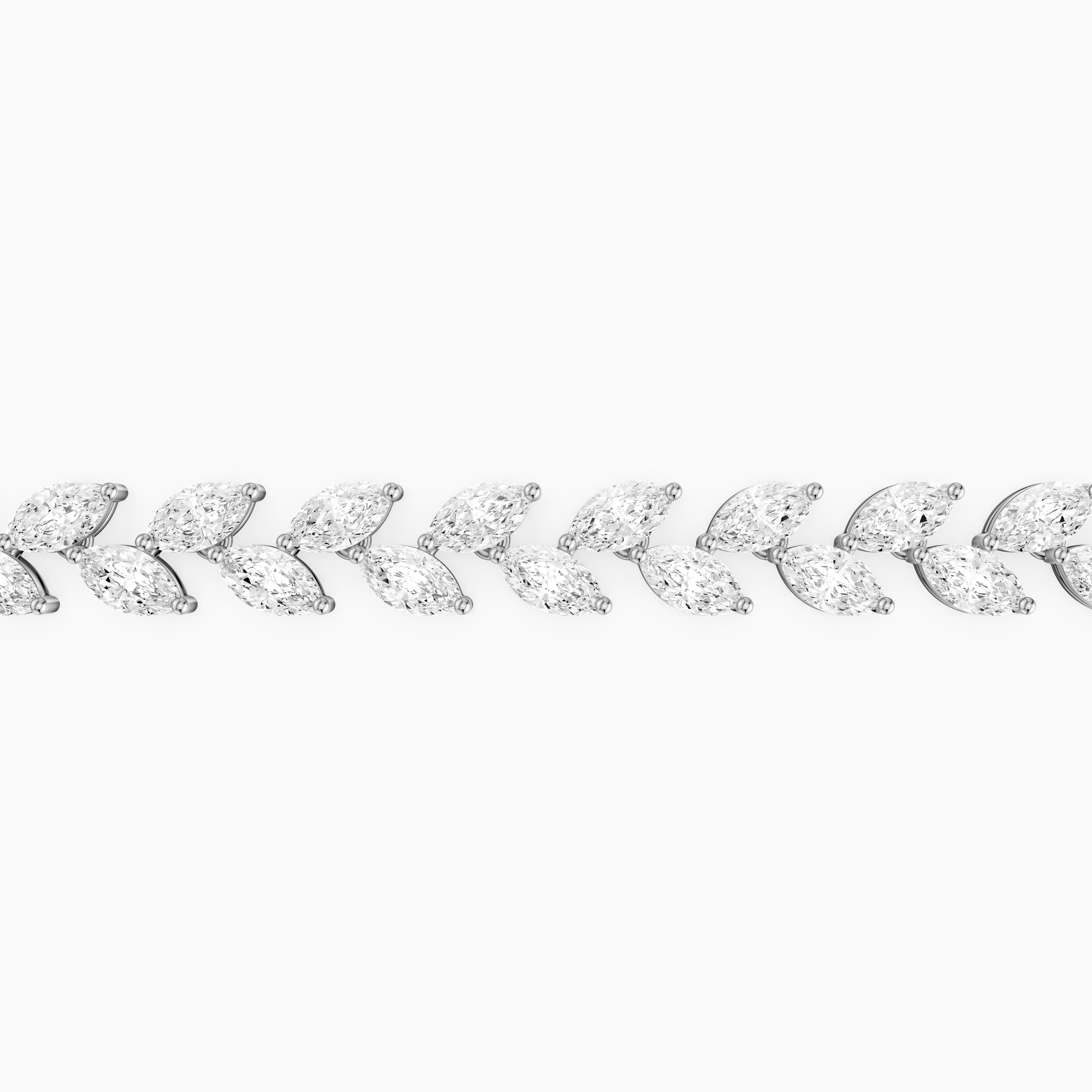 Amoura Two Row Marquise Cut Lab Grown Diamond Tennis Bracelet