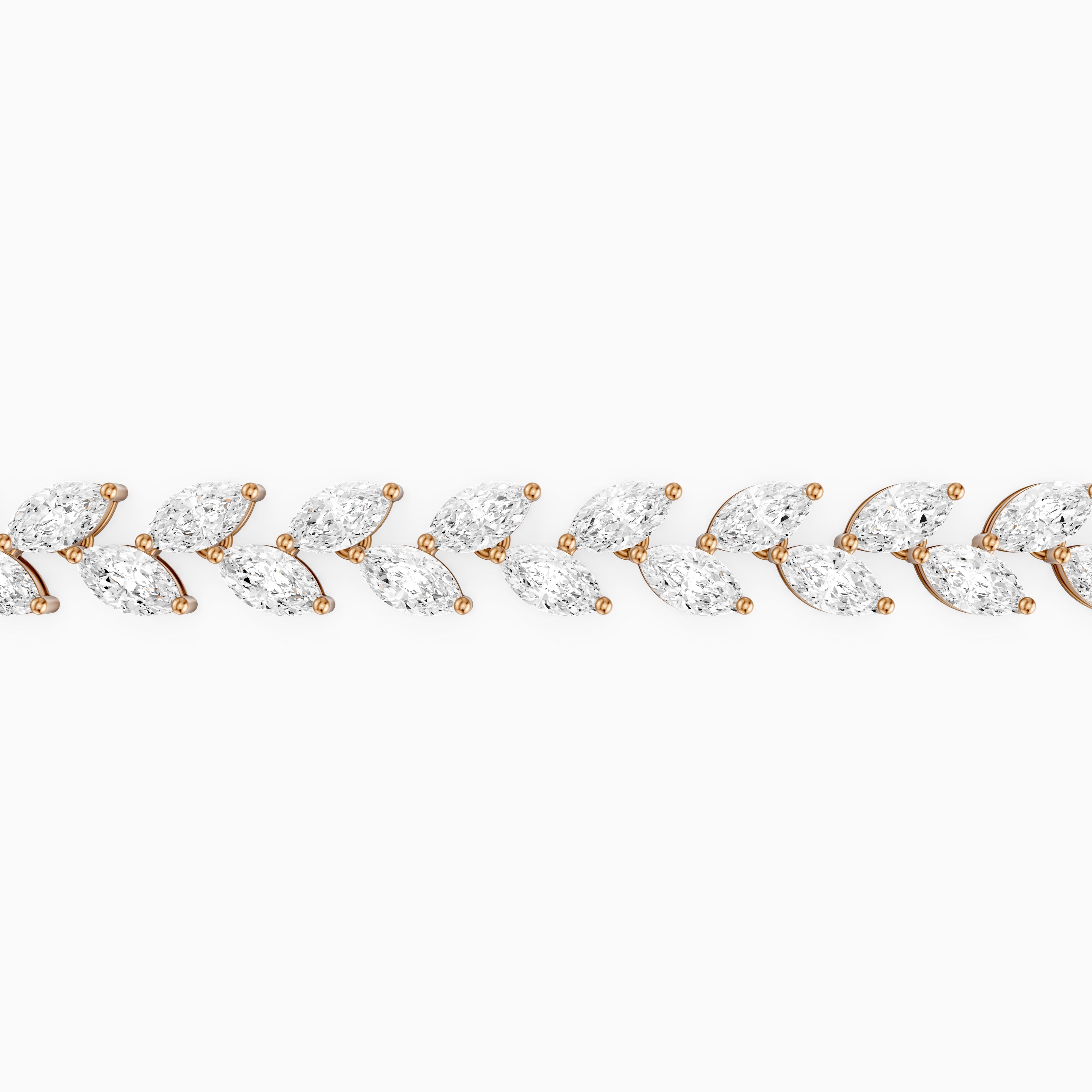 Amoura Two Row Marquise Cut Lab Grown Diamond Tennis Bracelet