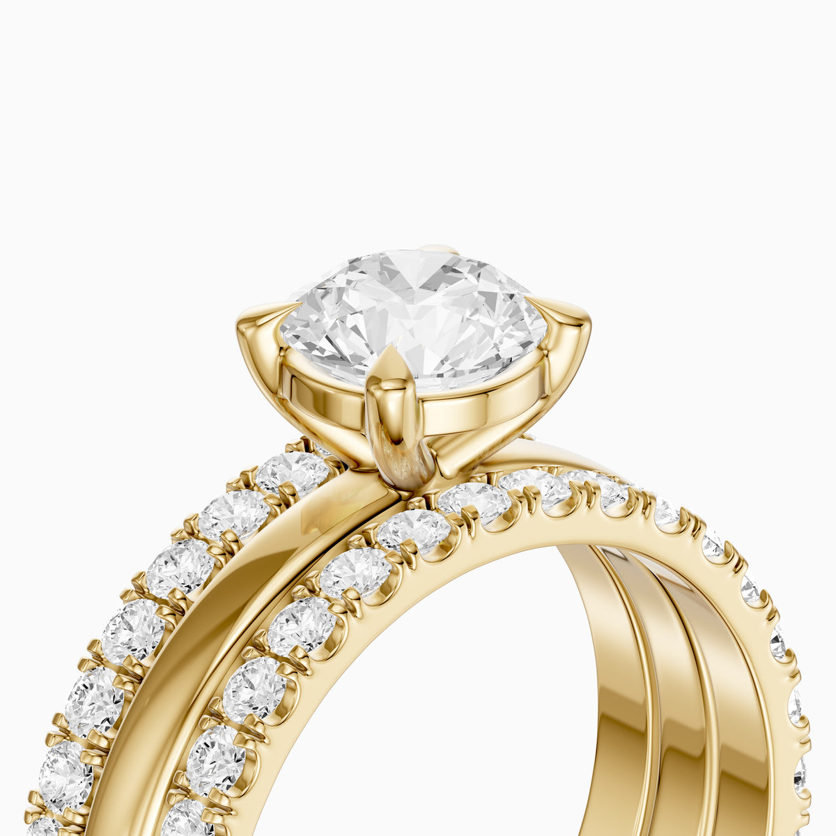 Ailsa Round Lab Grown Diamond Double Band Bridal Set