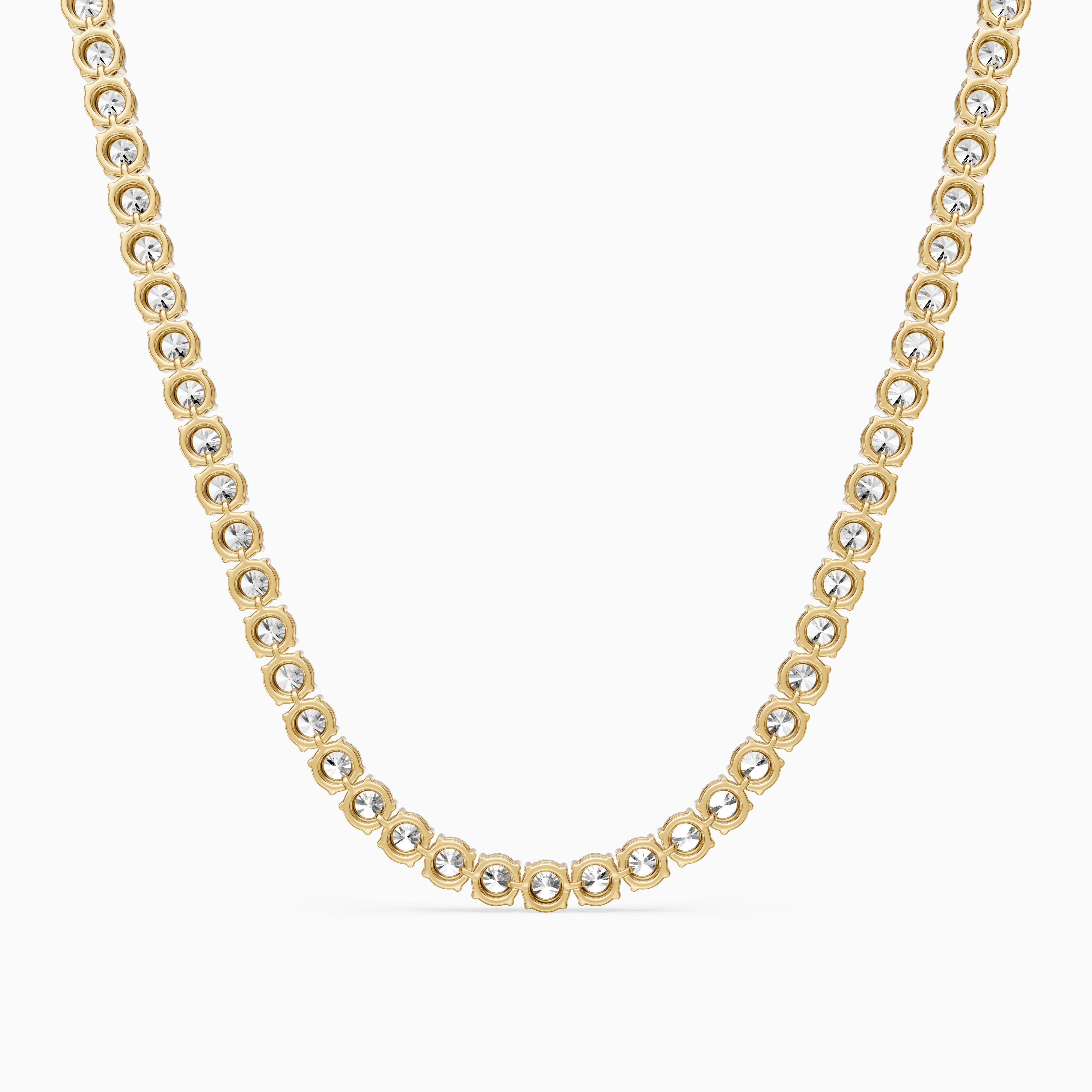 Gabriella Round Cut Lab Grown Diamond Four Prong Tennis Necklace