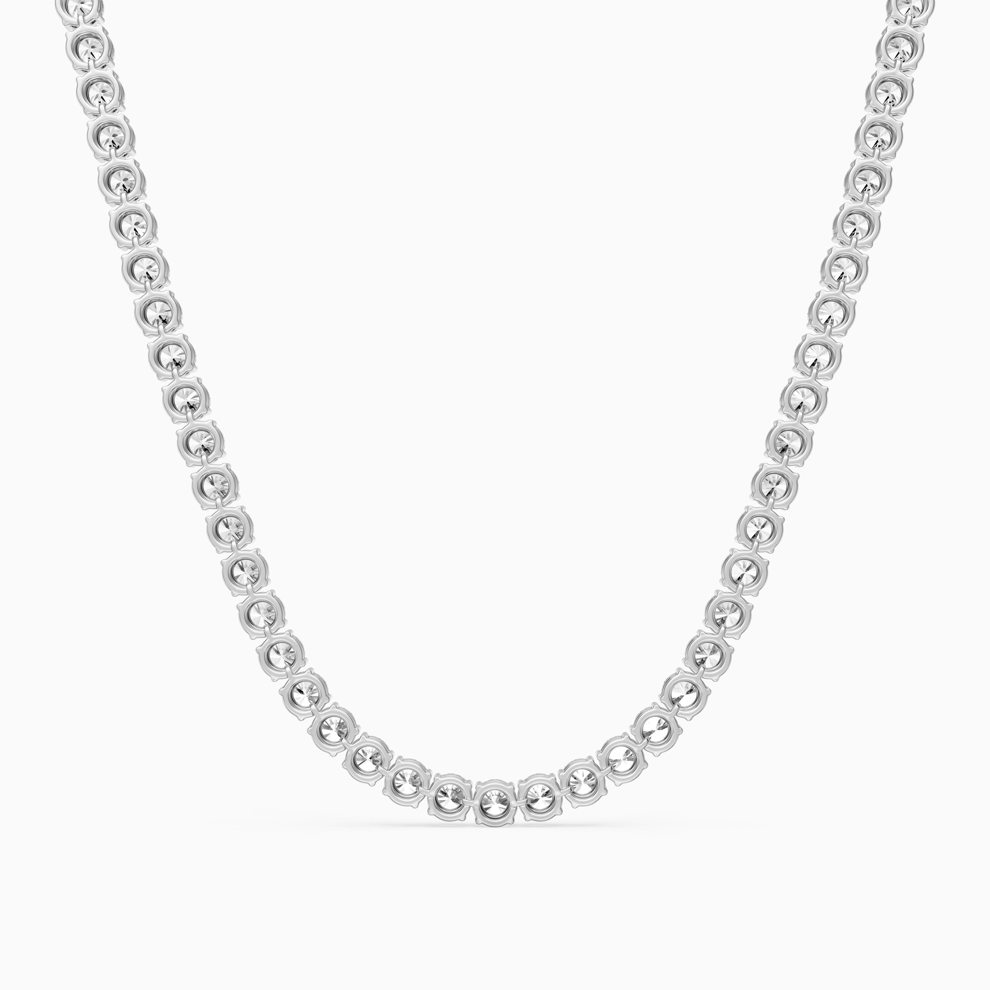 Gabriella Round Cut Lab Grown Diamond Four Prong Tennis Necklace