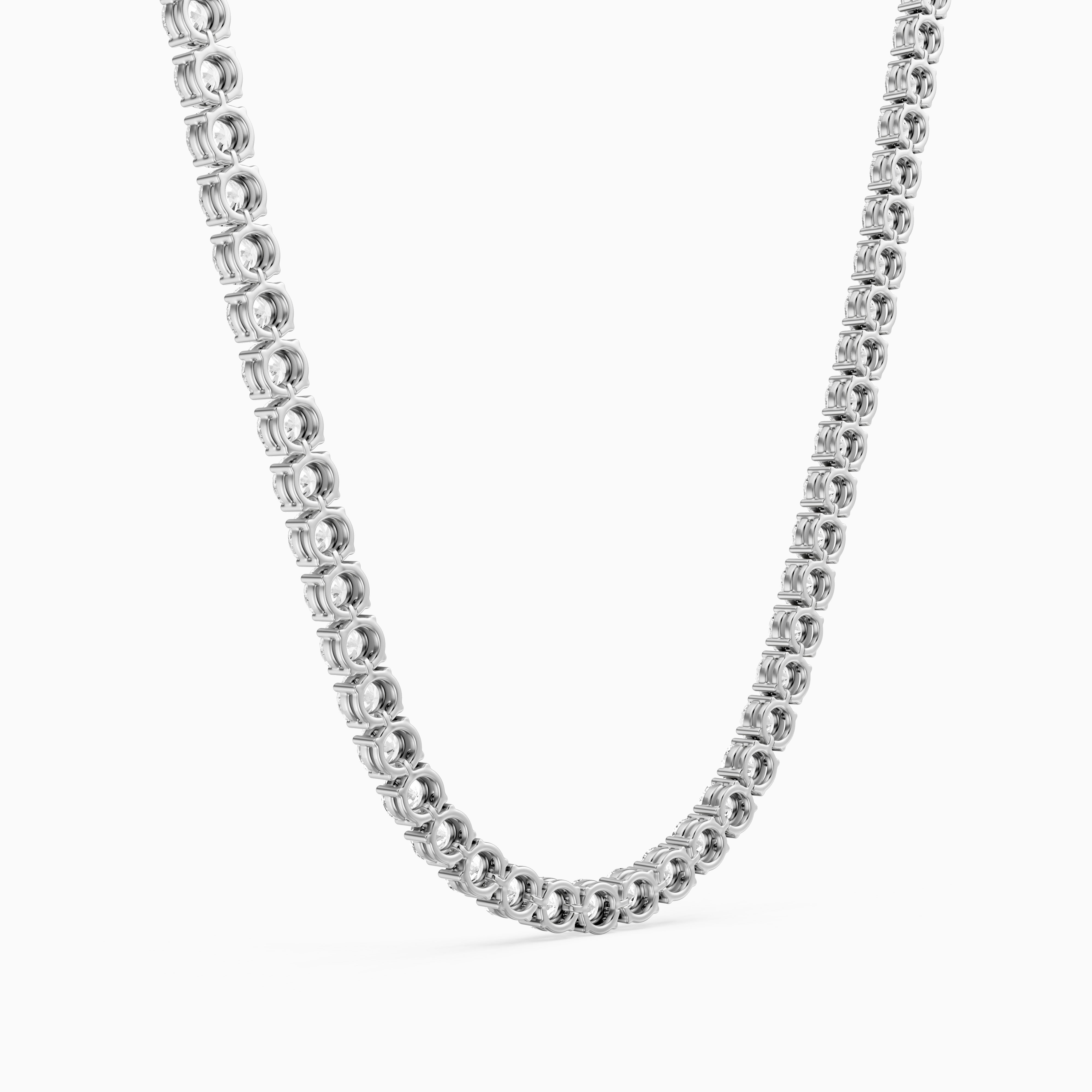 Gabriella Round Cut Lab Grown Diamond Four Prong Tennis Necklace
