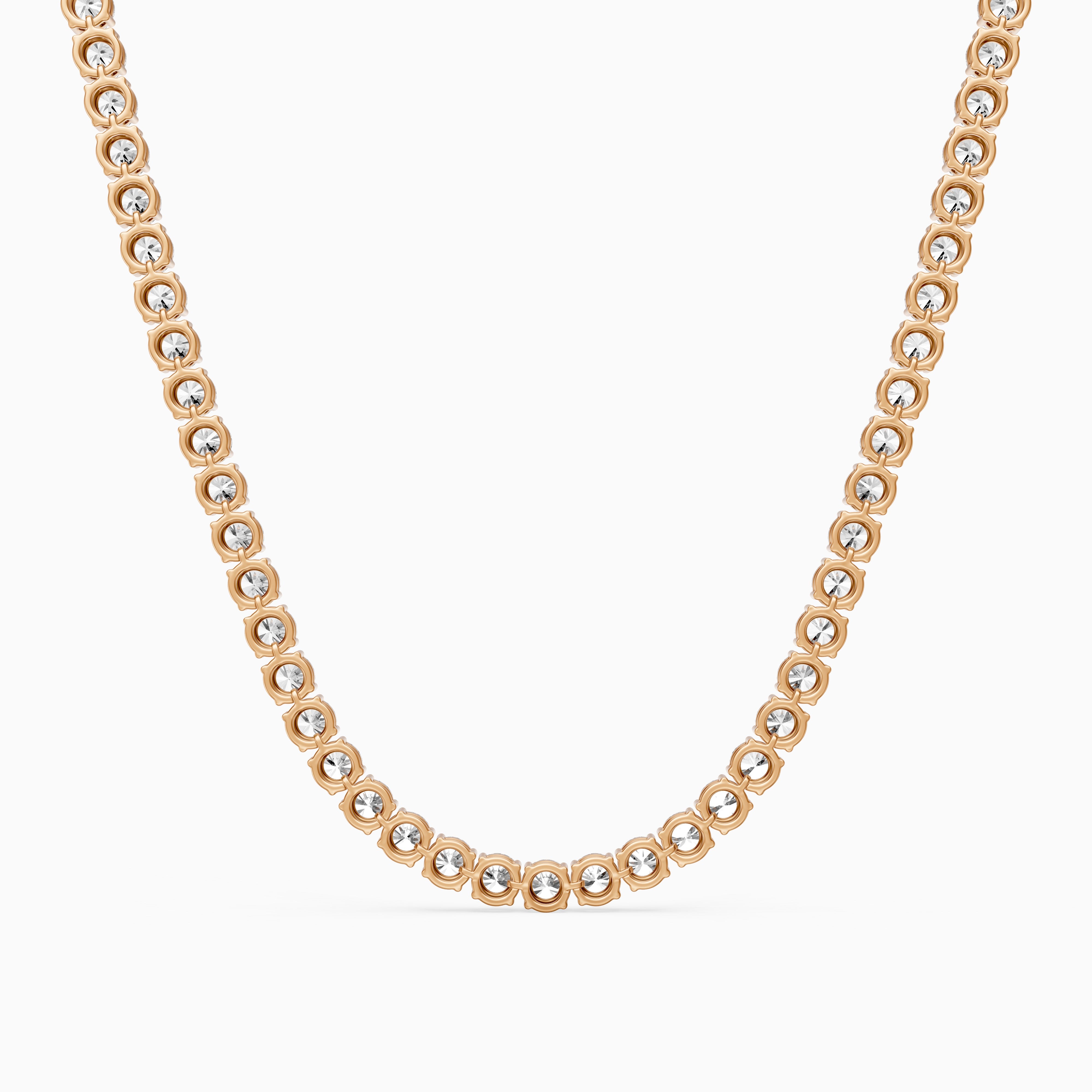 Gabriella Round Cut Lab Grown Diamond Four Prong Tennis Necklace