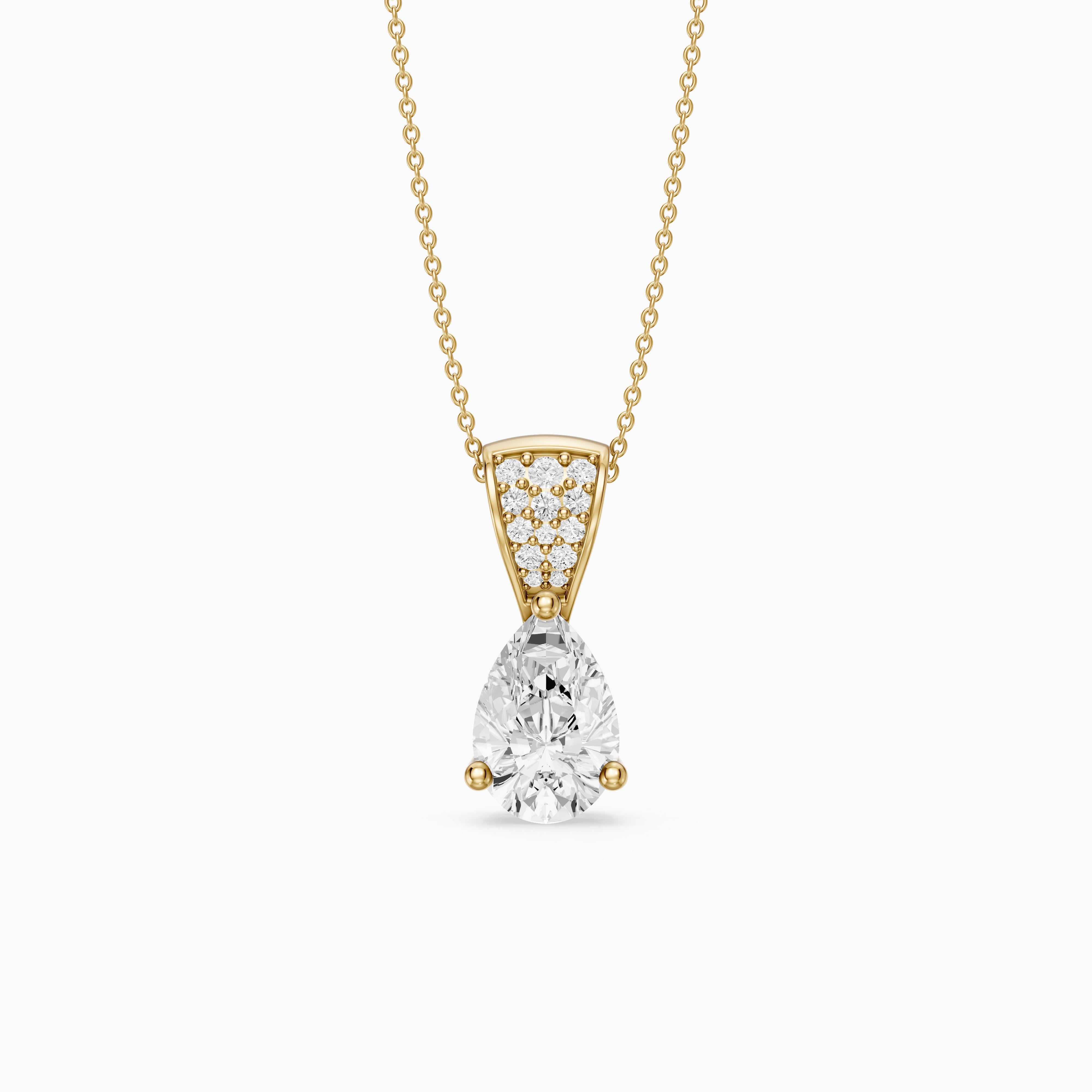 Betty Pear Lab Grown Diamond Drop Pendant