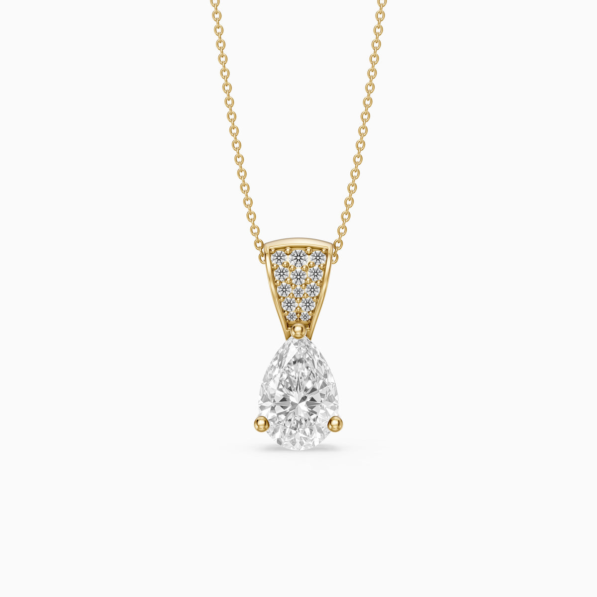 Betty Pear Lab Grown Diamond Drop Pendant