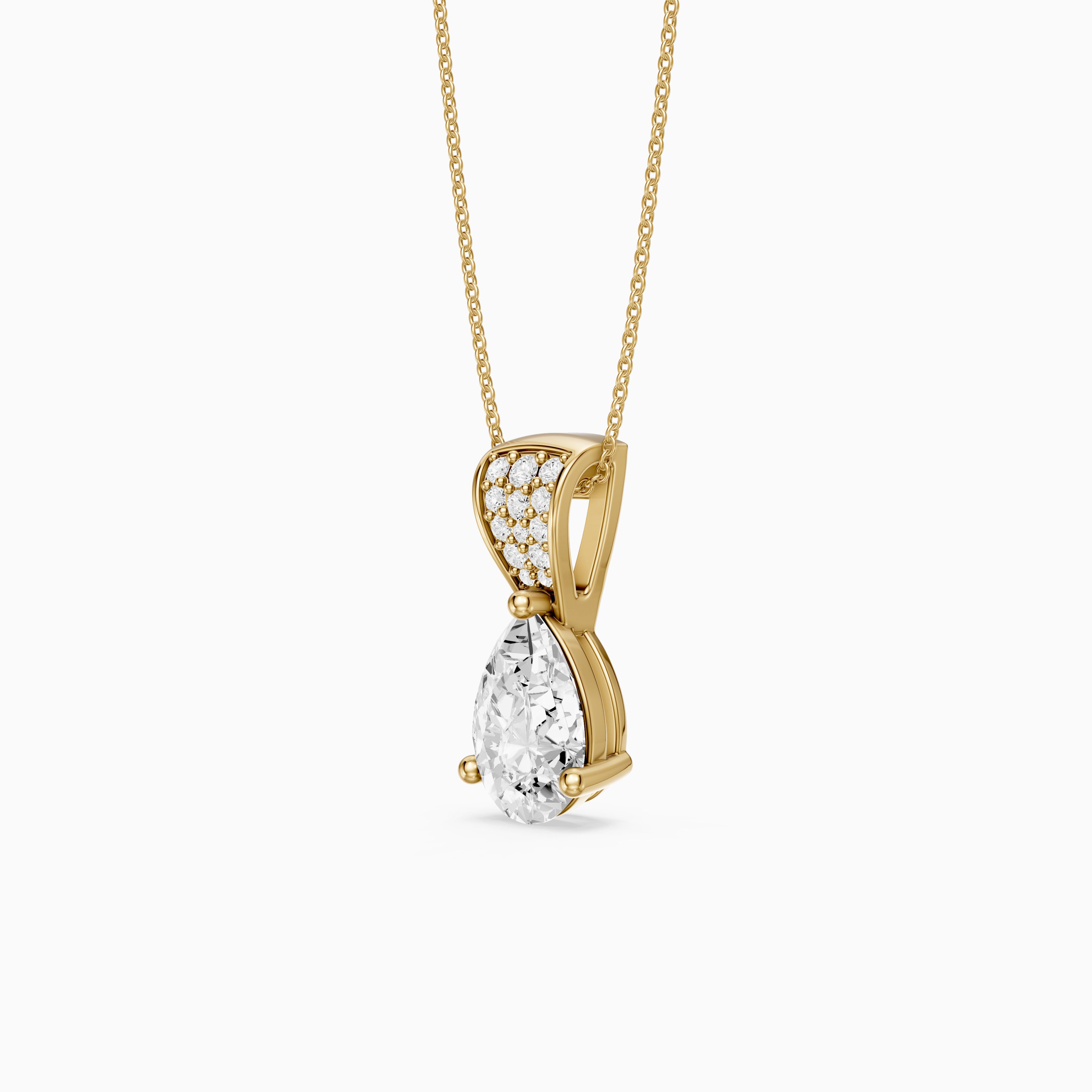 Betty Pear Lab Grown Diamond Drop Pendant