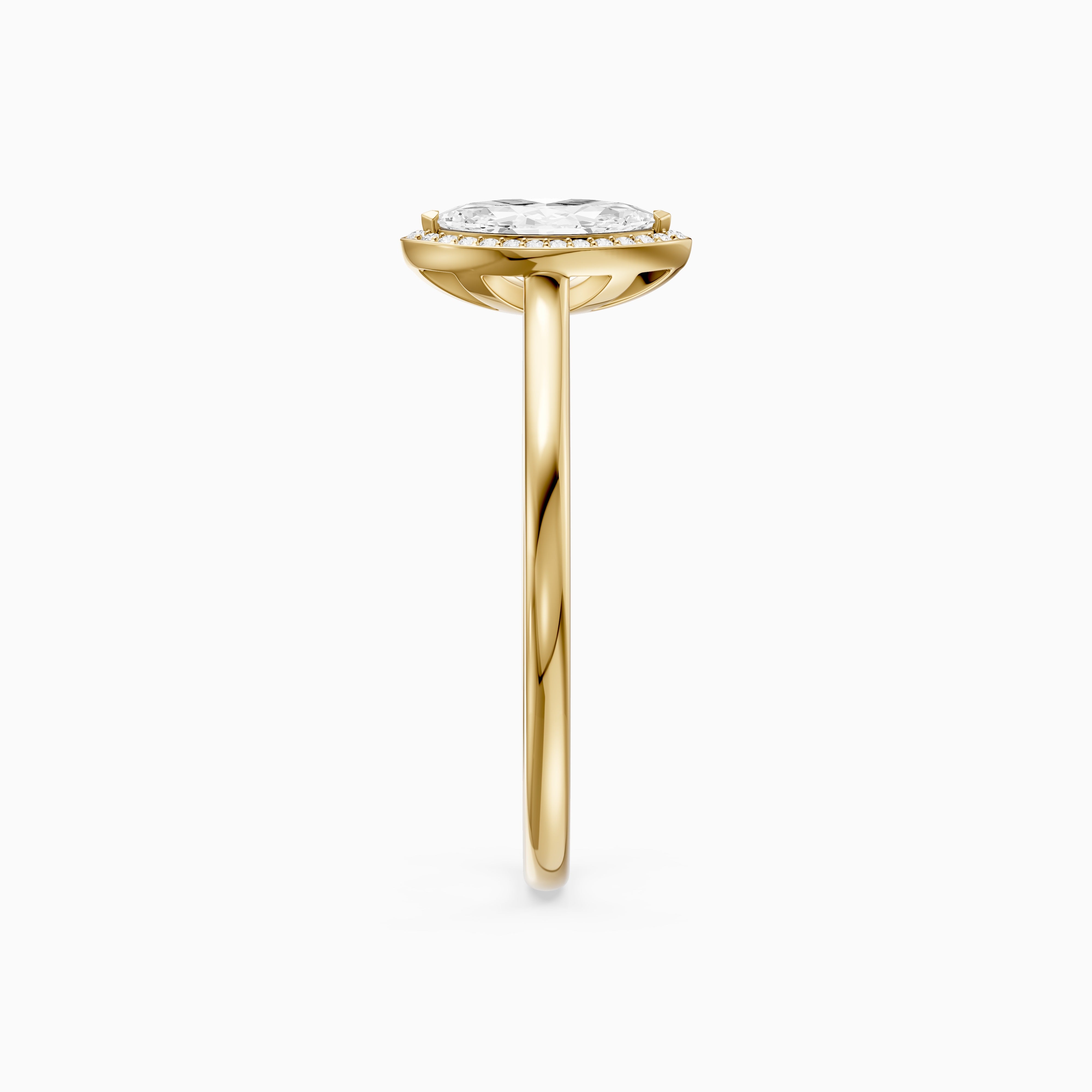 Evelyn Marquise Cut Halo Low Profile Lab Grown Diamond Ring