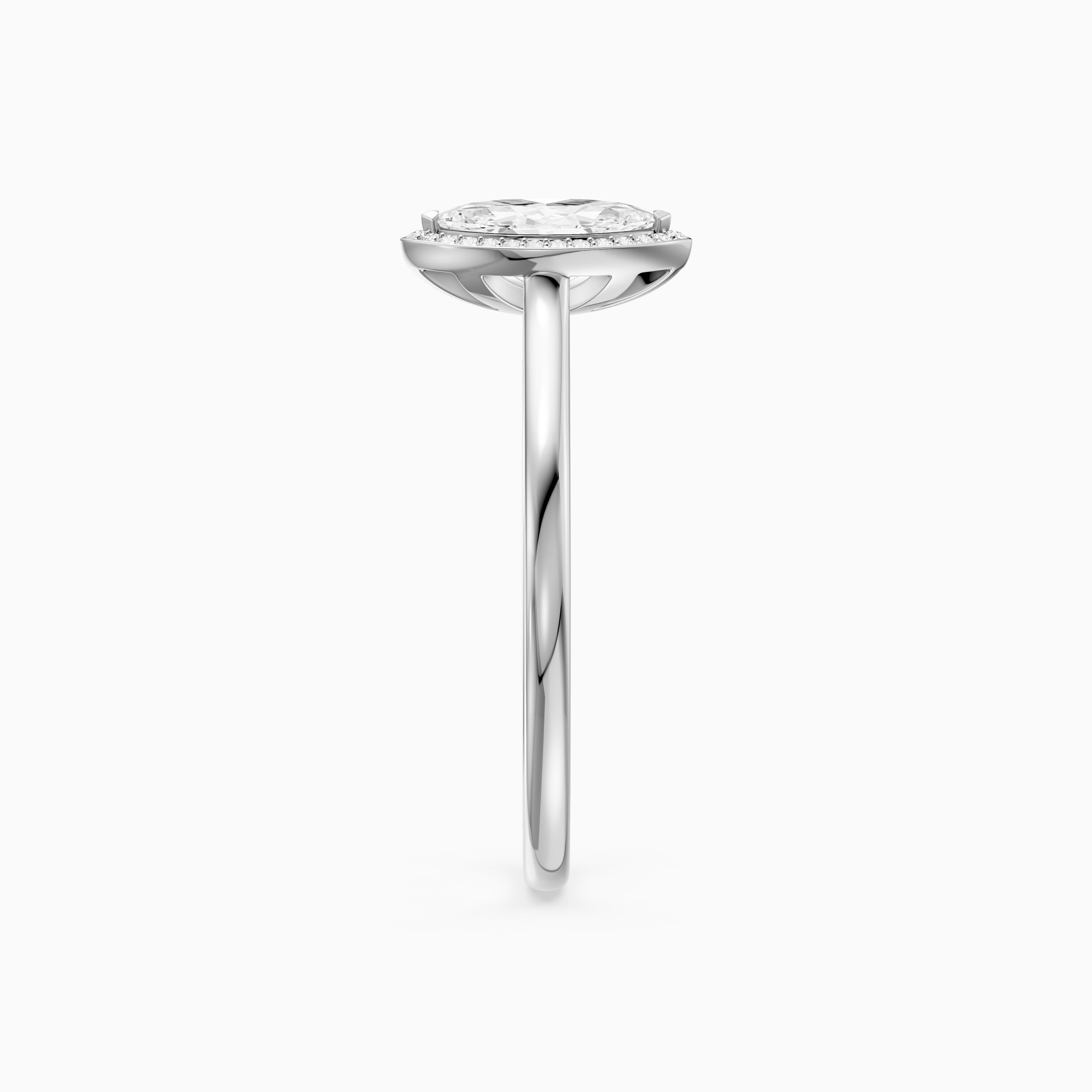 Evelyn Marquise Cut Halo Low Profile Lab Grown Diamond Ring
