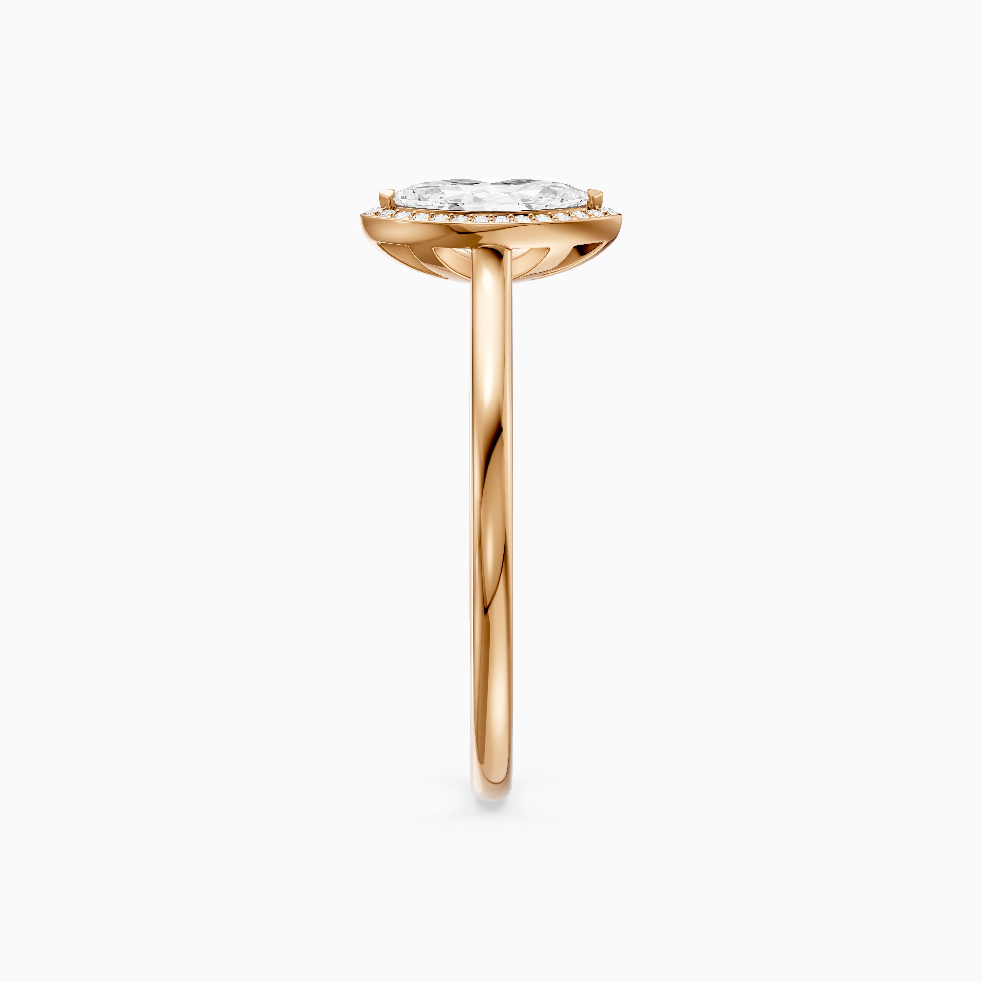 Evelyn Marquise Cut Halo Low Profile Lab Grown Diamond Ring