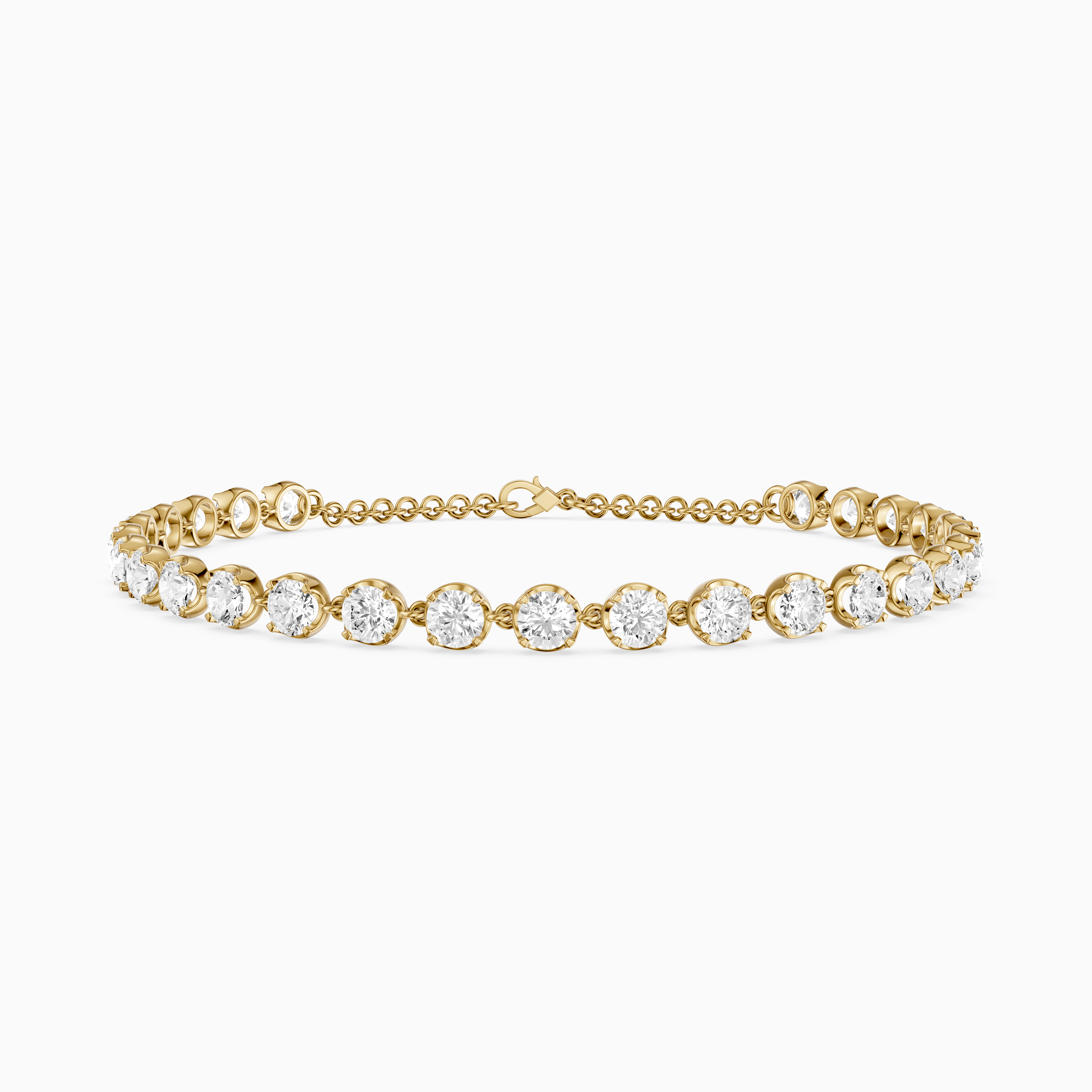 Malencia Round Shape Lab Grown Diamond Tennis Bracelet