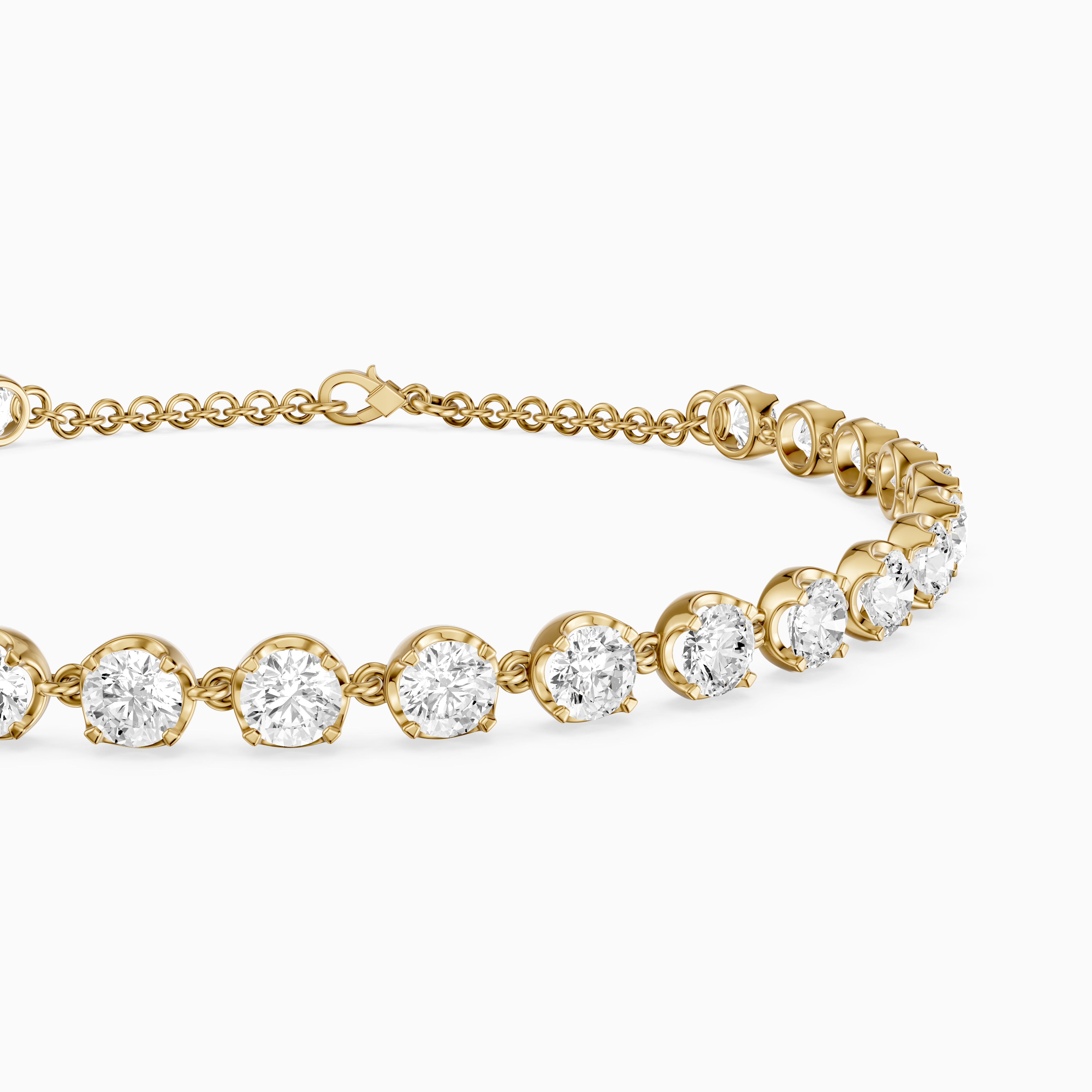 Malencia Round Shape Lab Grown Diamond Tennis Bracelet