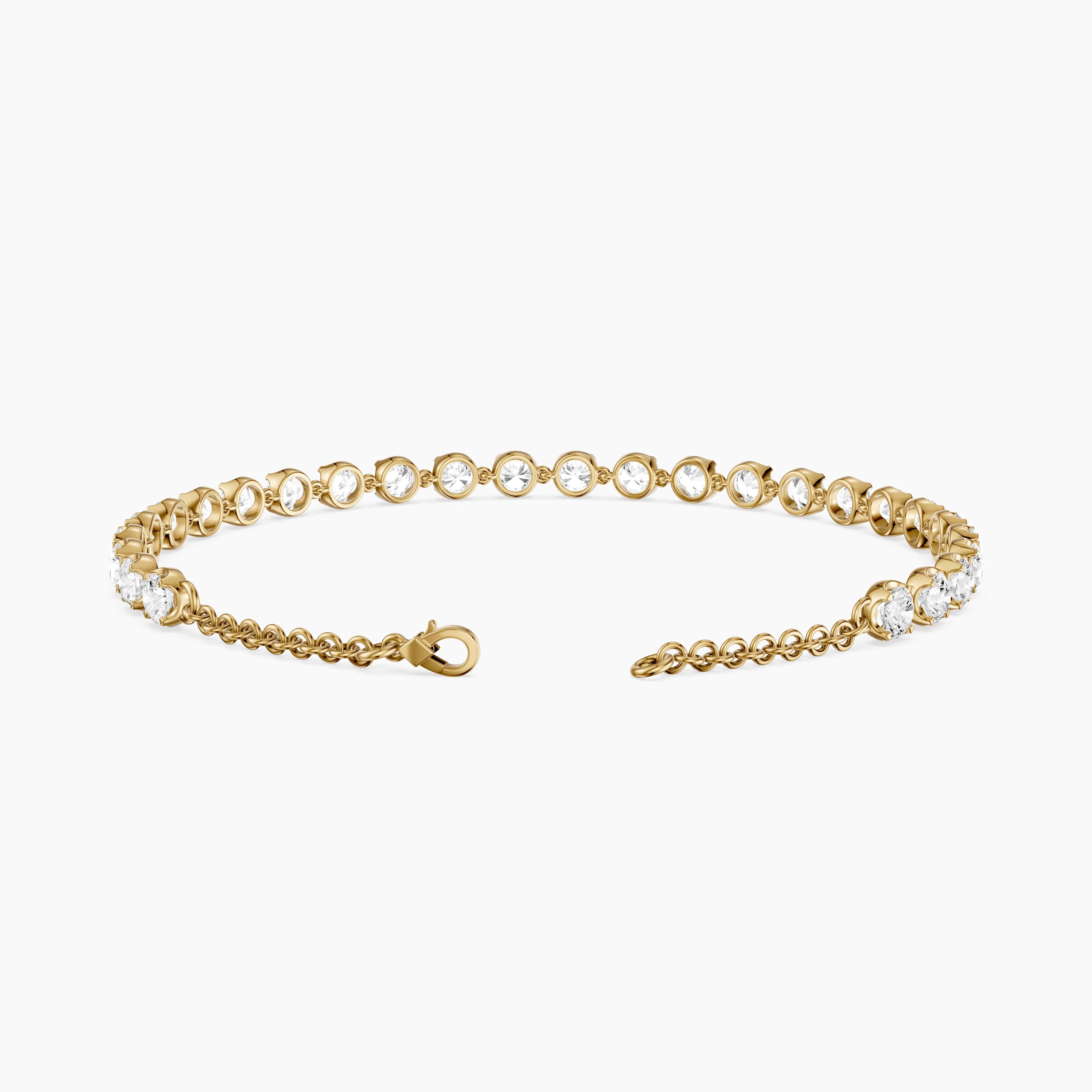 Malencia Round Shape Lab Grown Diamond Tennis Bracelet