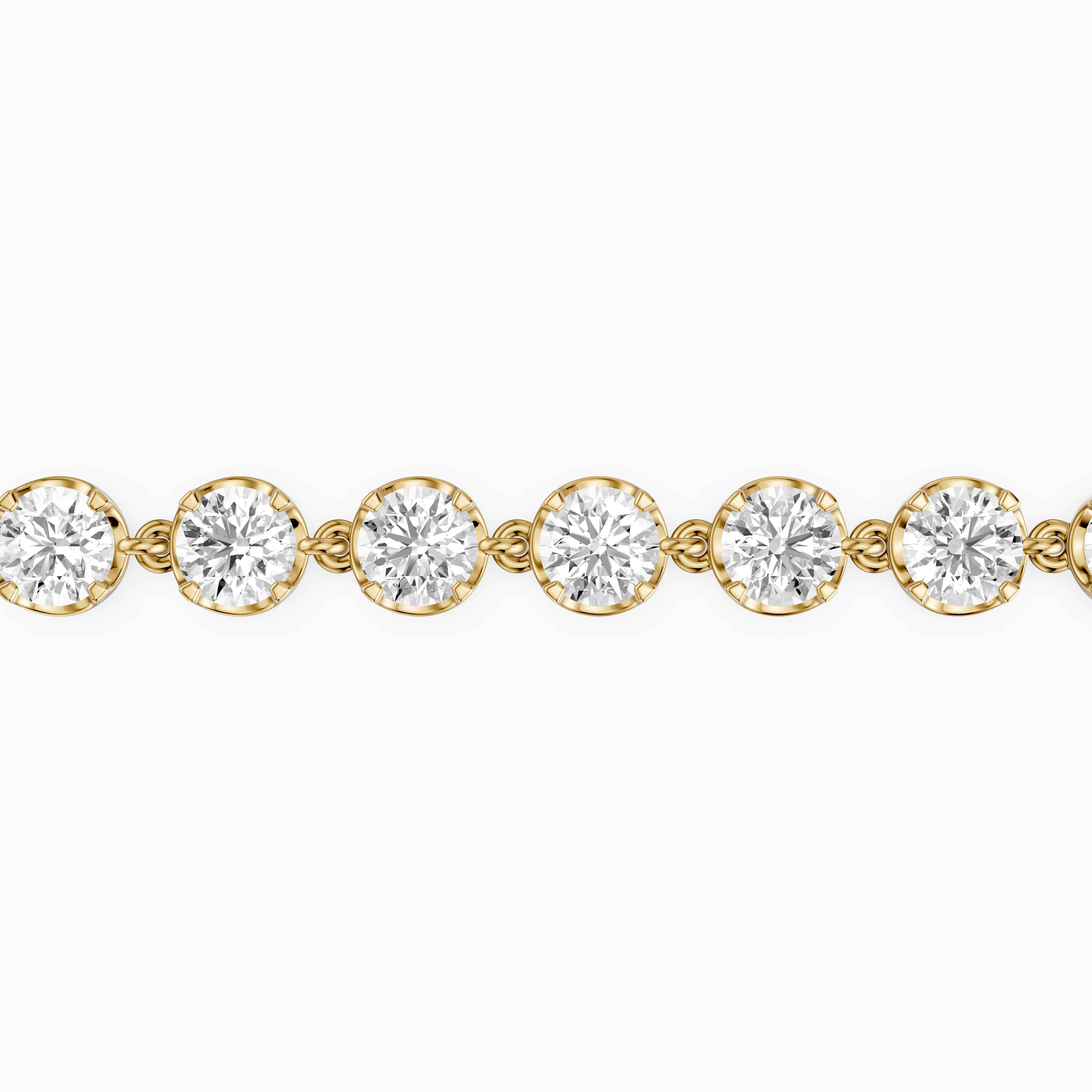 Malencia Round Shape Lab Grown Diamond Tennis Bracelet