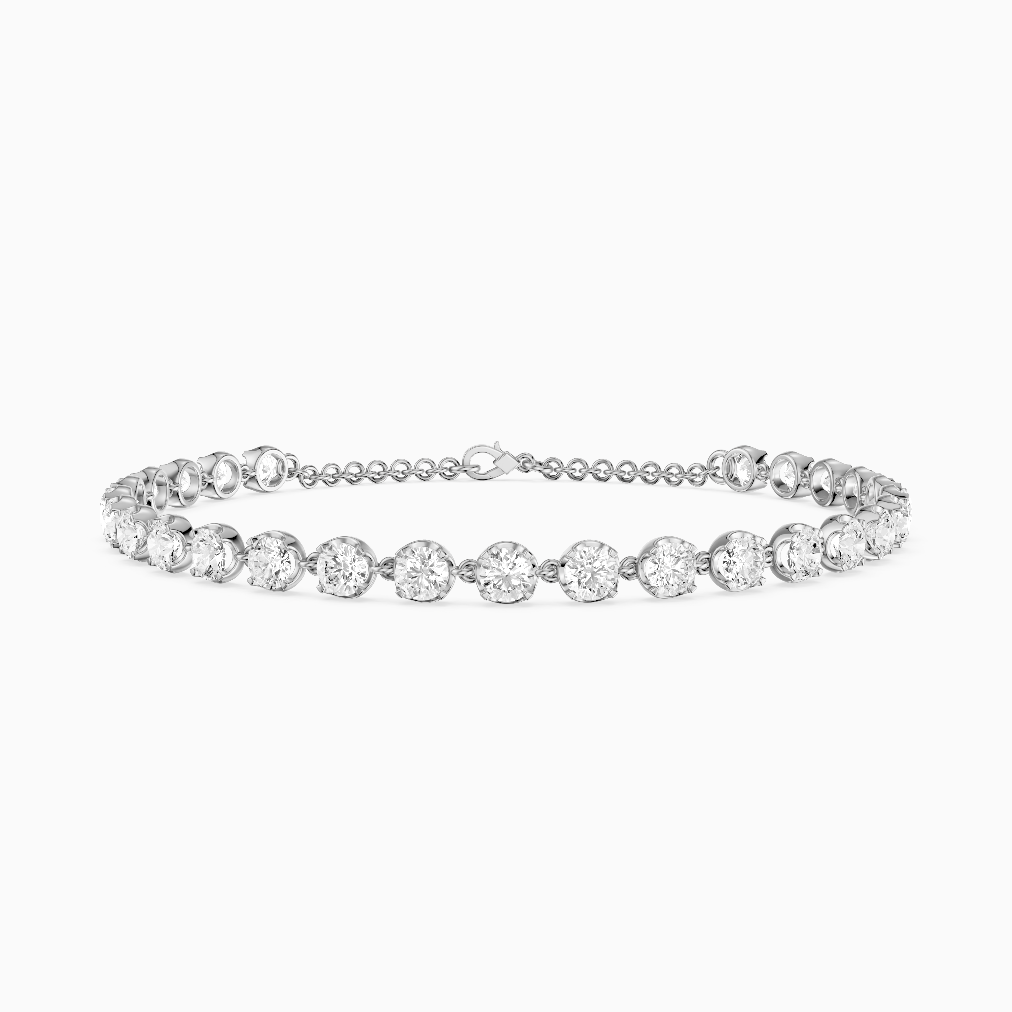 Malencia Round Shape Lab Grown Diamond Tennis Bracelet