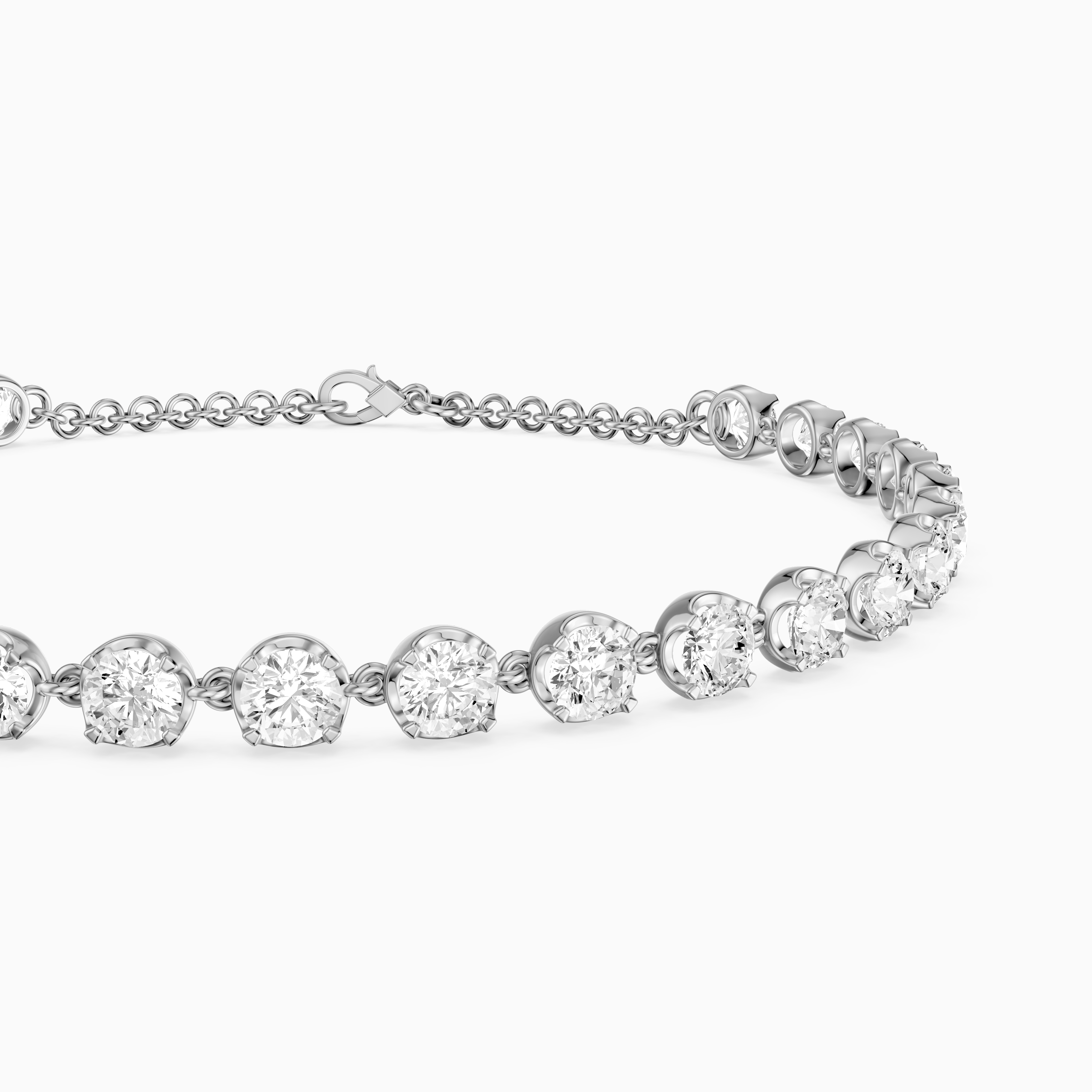 Malencia Round Shape Lab Grown Diamond Tennis Bracelet