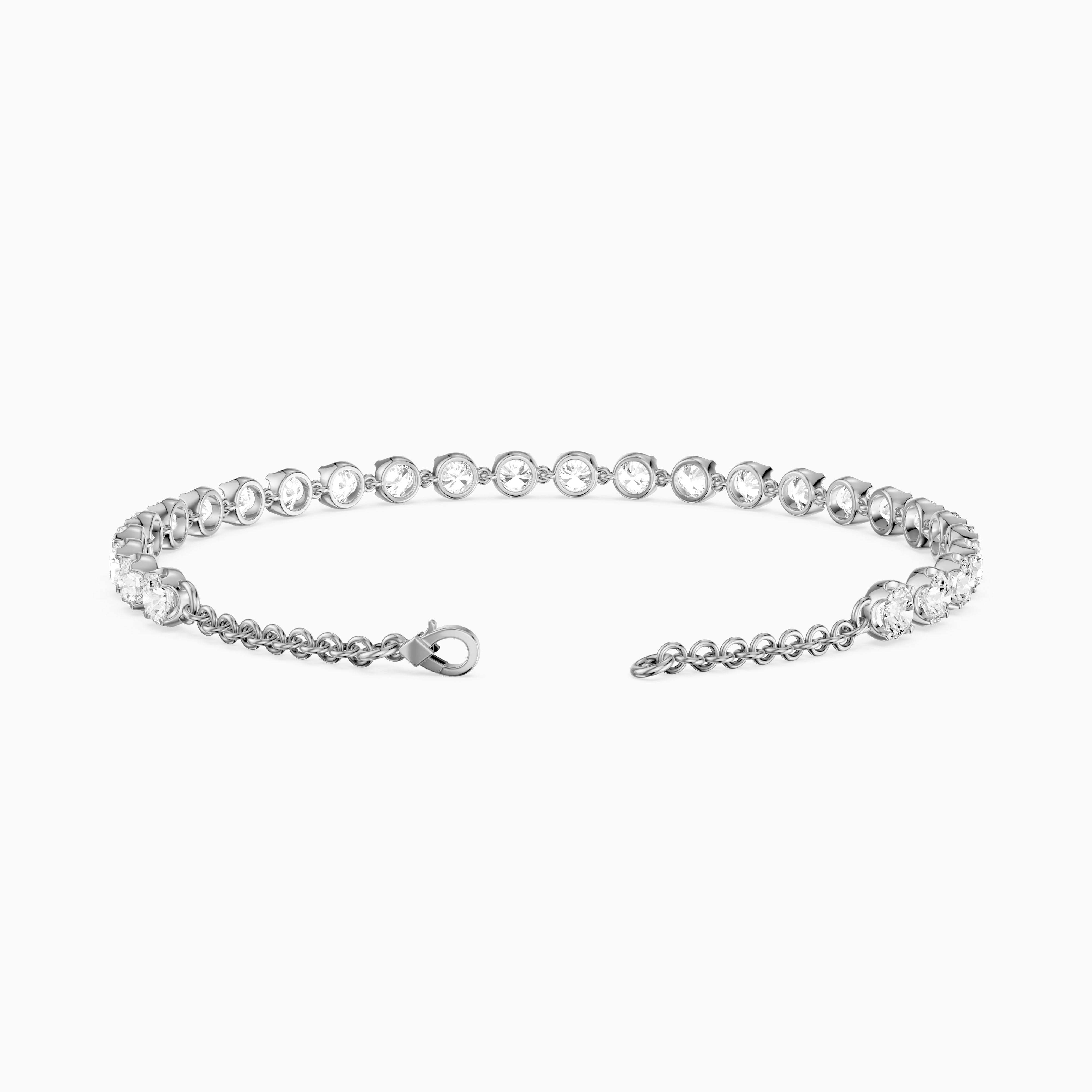 Malencia Round Shape Lab Grown Diamond Tennis Bracelet