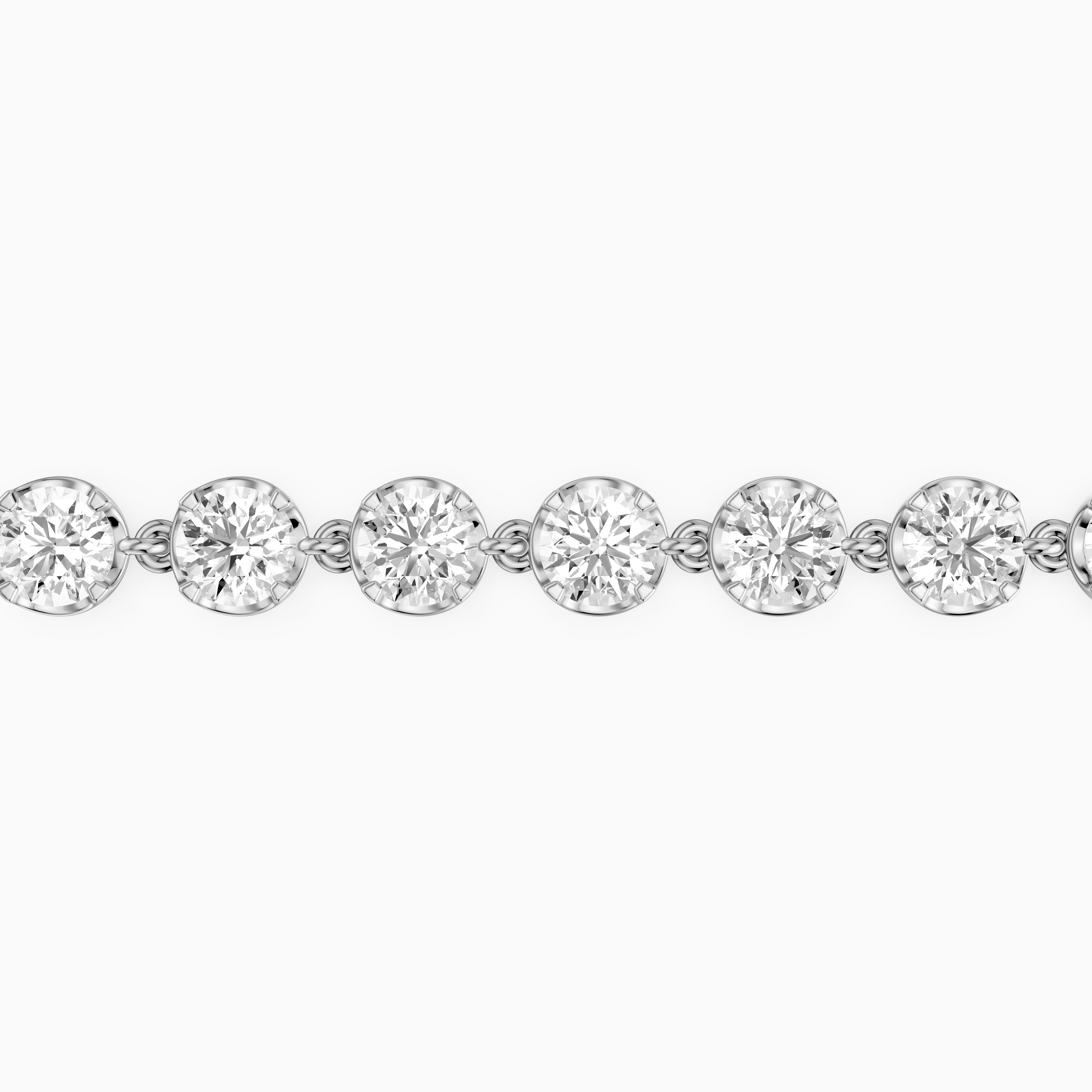 Malencia Round Shape Lab Grown Diamond Tennis Bracelet