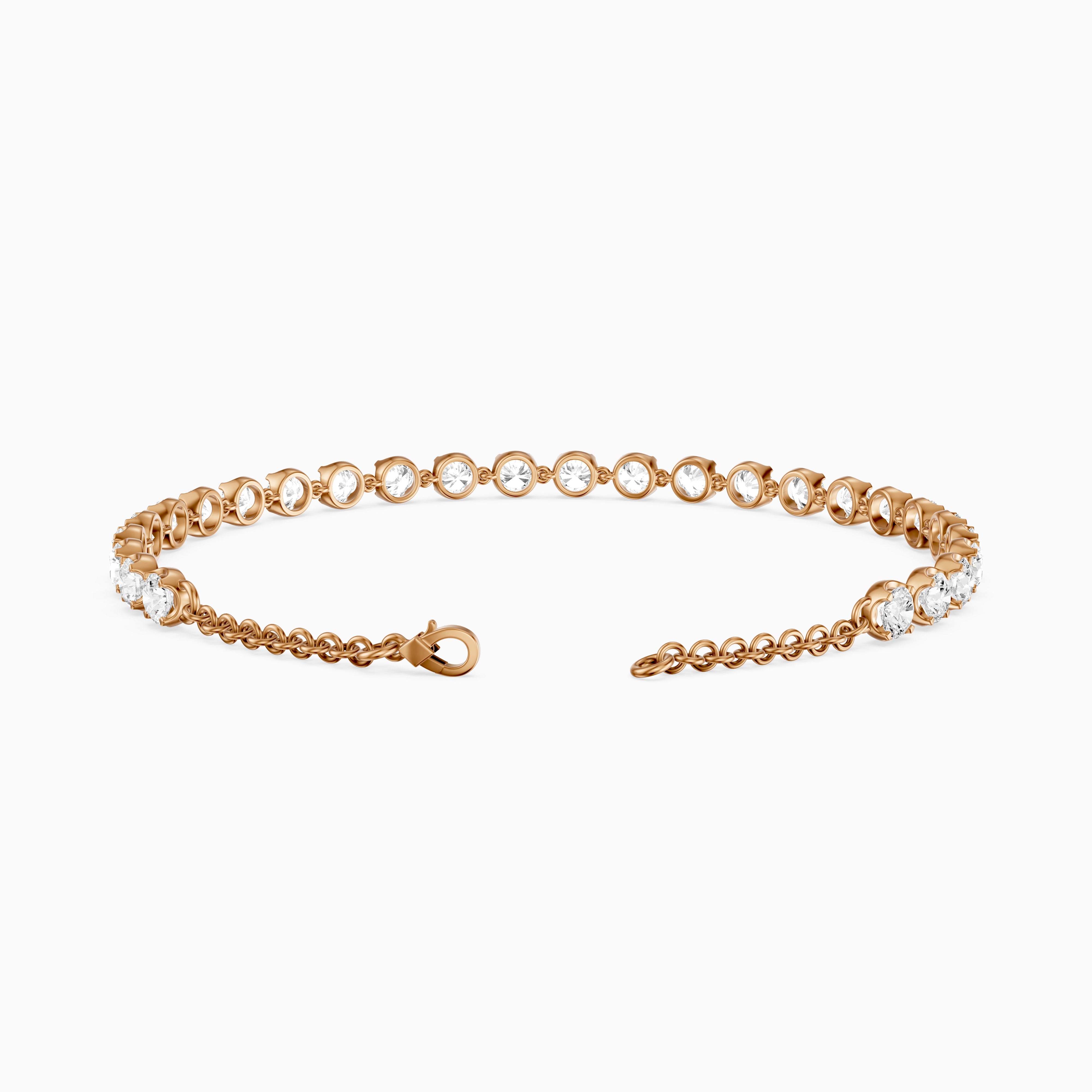 Malencia Round Shape Lab Grown Diamond Tennis Bracelet