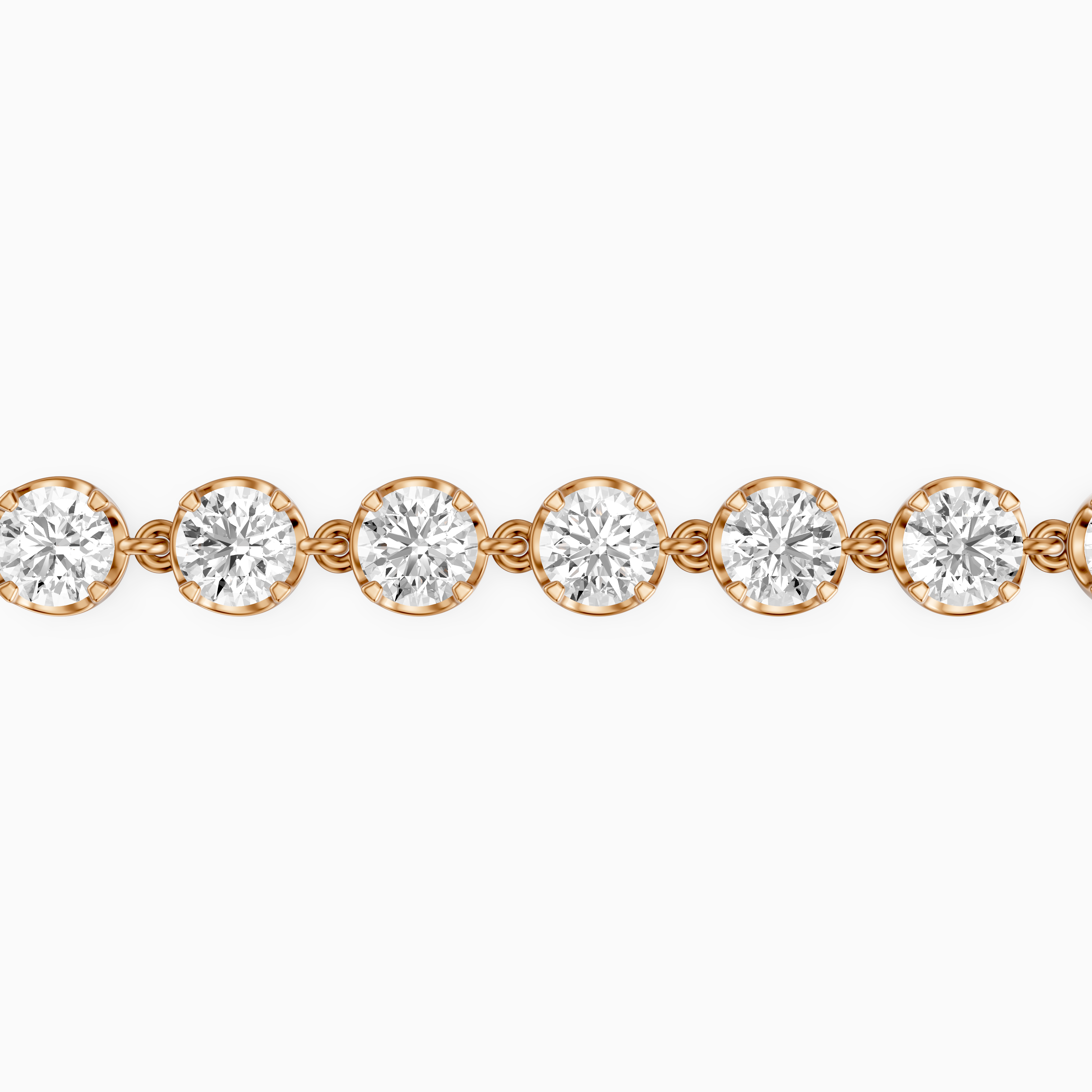 Malencia Round Shape Lab Grown Diamond Tennis Bracelet