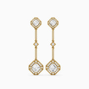 Eileen Asscher Lab Grown Diamond Vintage Halo Drop Earrings