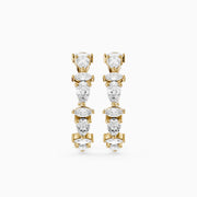 Erin Marquise, Pear and Round Cut Lab Grown Diamond Inside Out Hoop Earrings