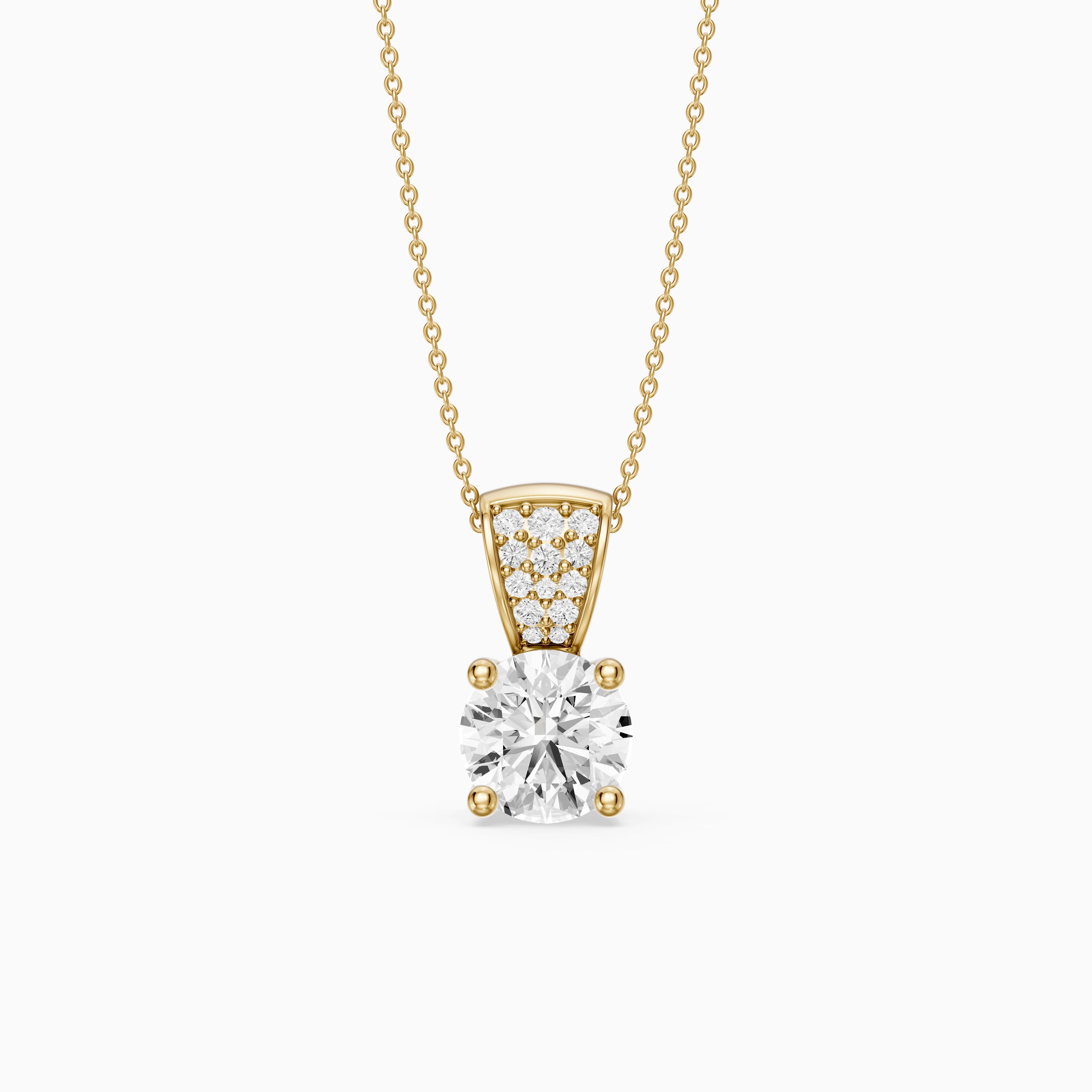 Jennifer Round Lab Grown Diamond Drop Pendant