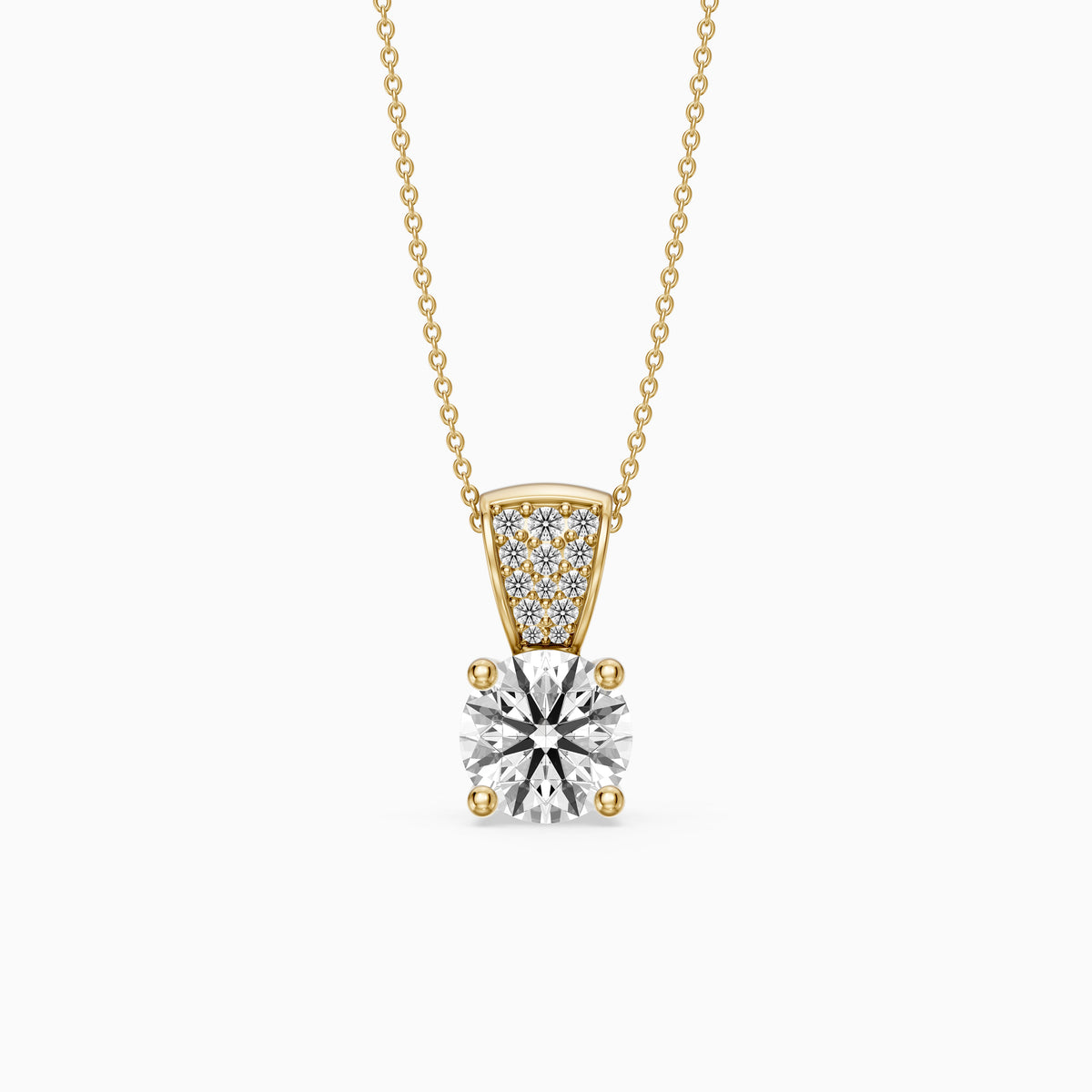 Jennifer Round Lab Grown Diamond Drop Pendant