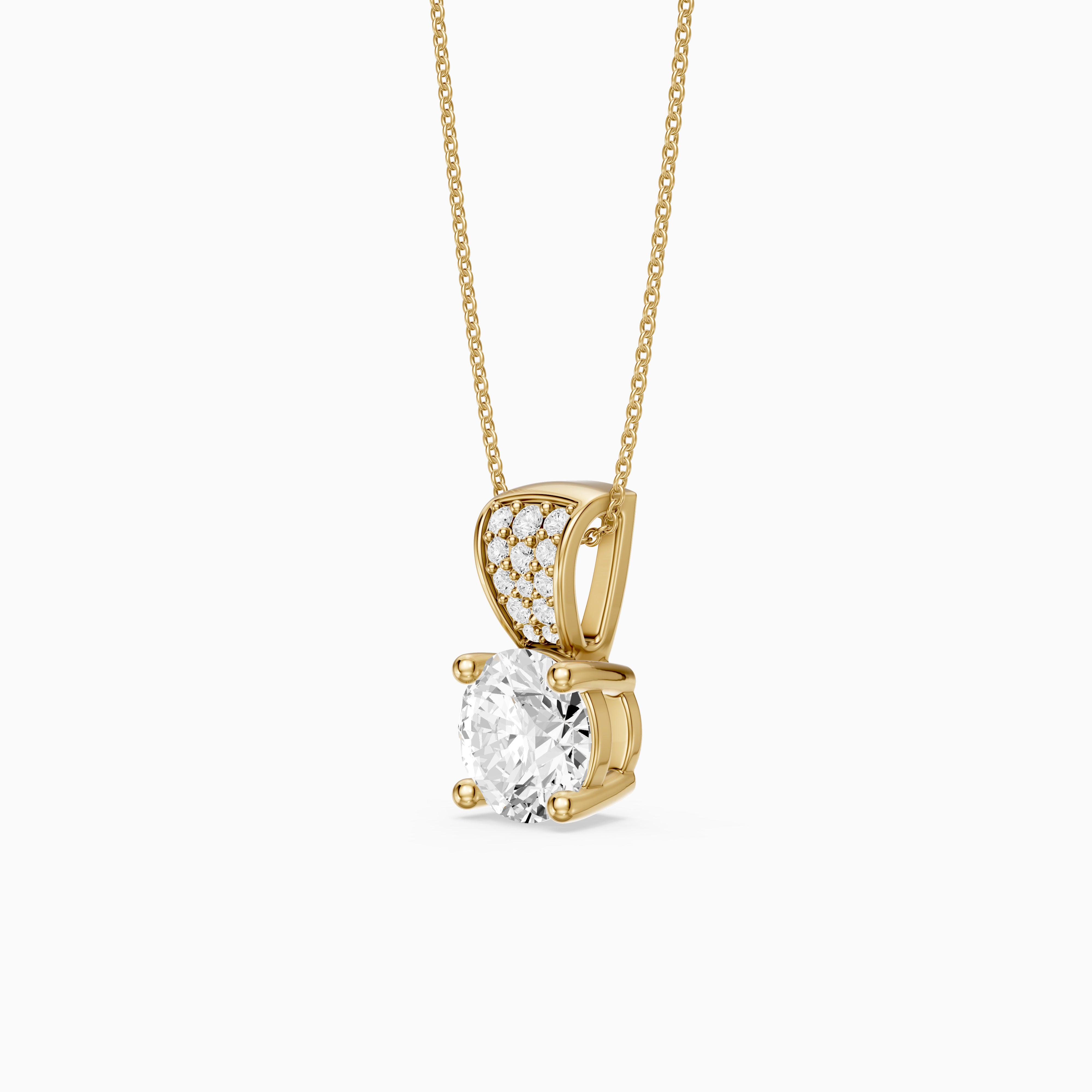 Jennifer Round Lab Grown Diamond Drop Pendant