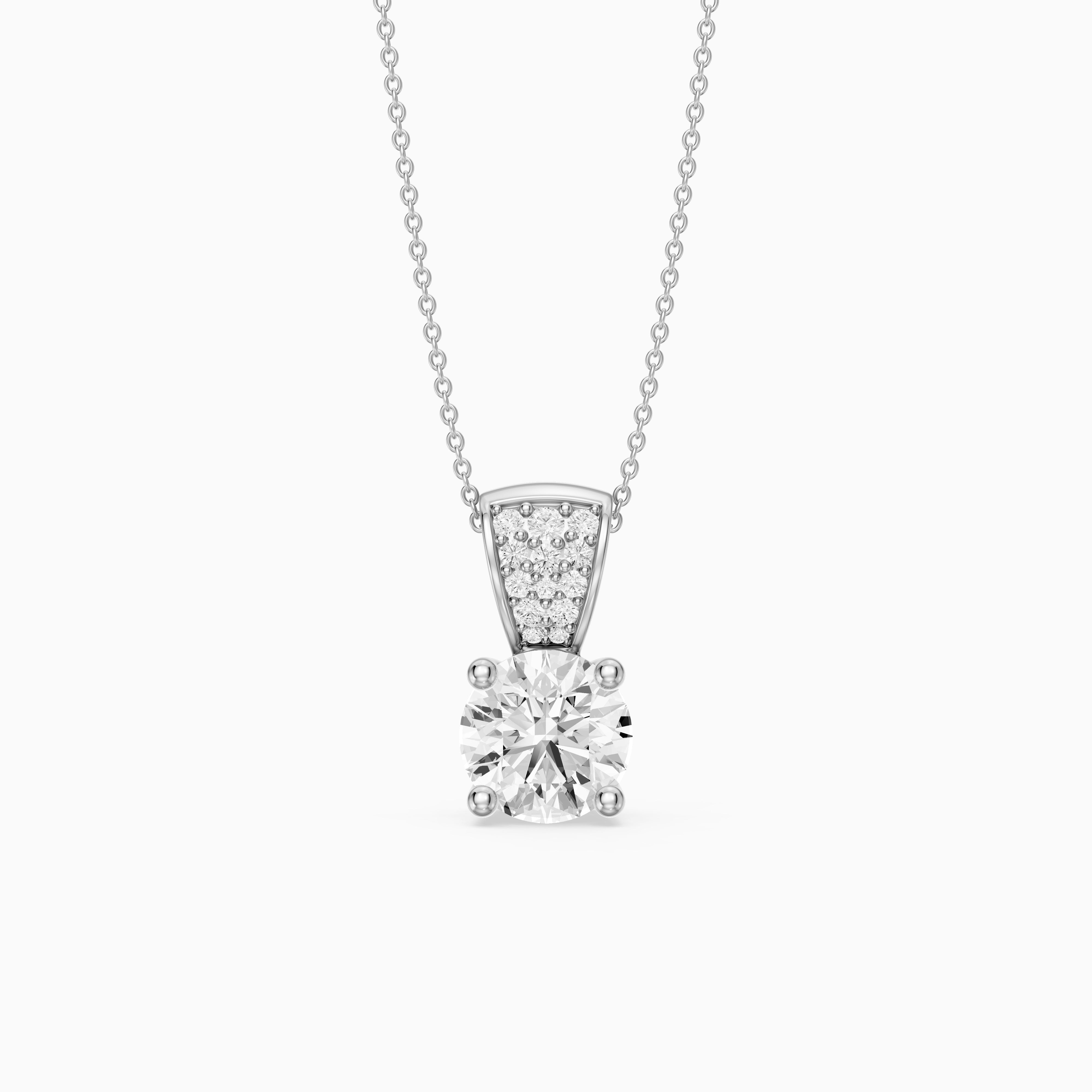 Jennifer Round Lab Grown Diamond Drop Pendant