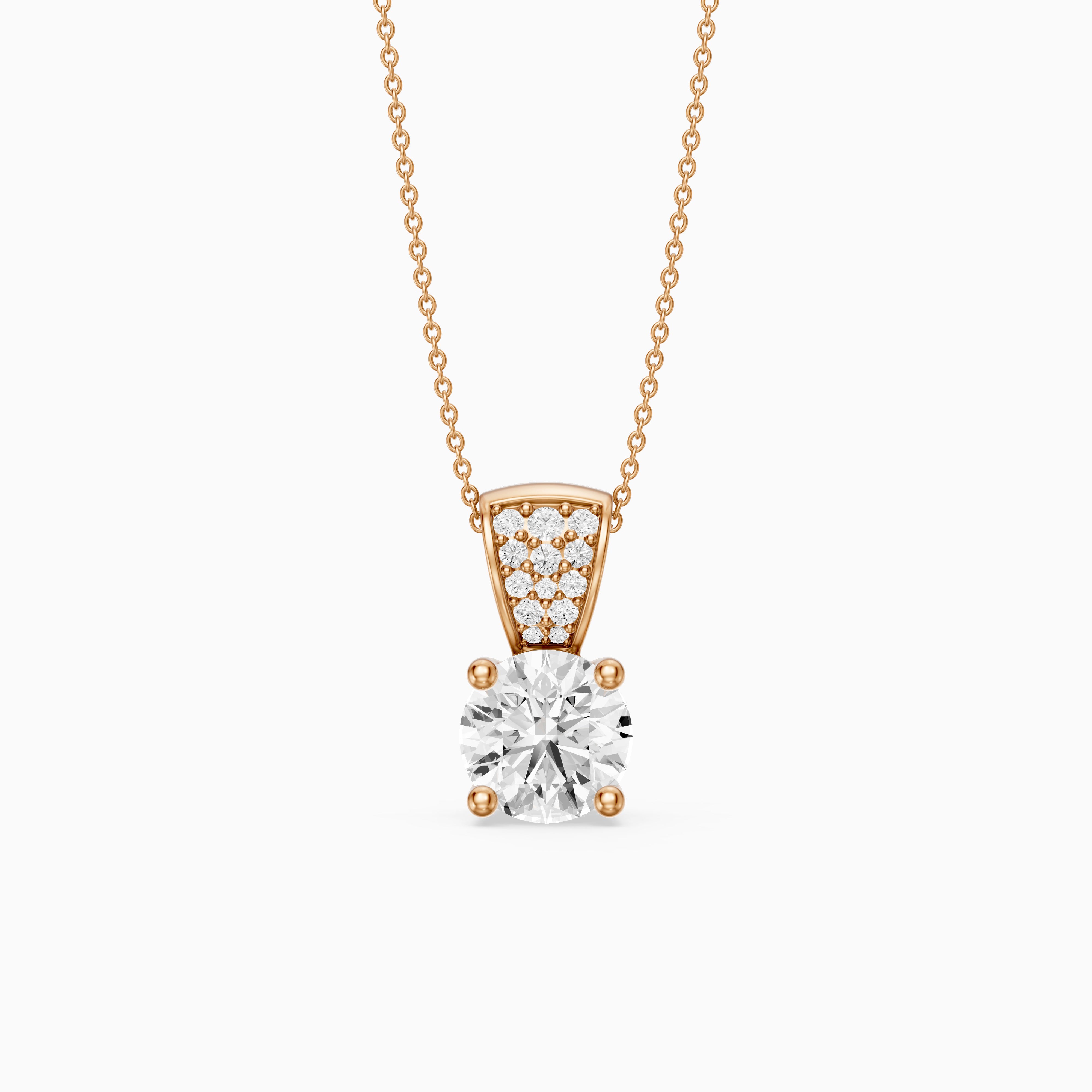 Jennifer Round Lab Grown Diamond Drop Pendant