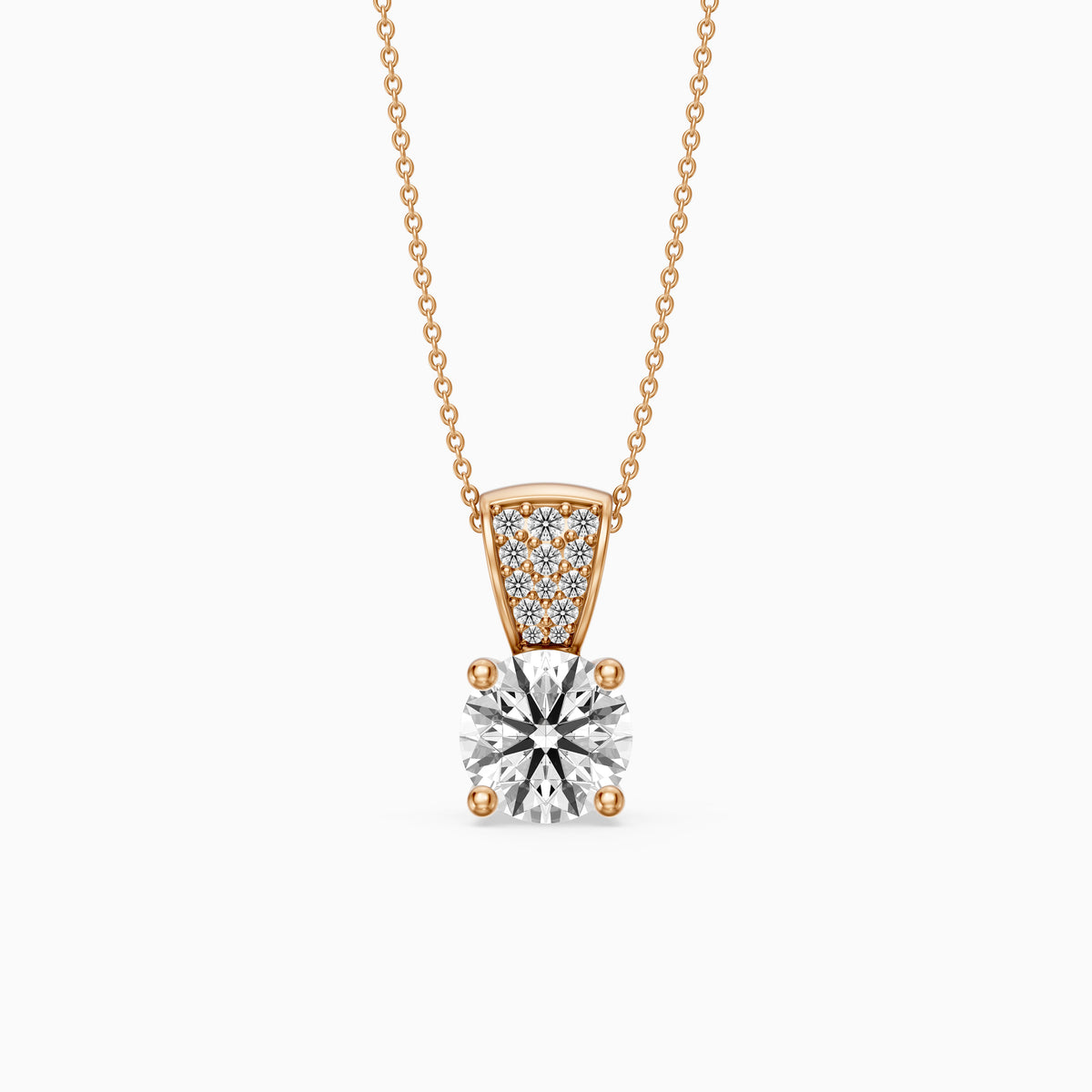 Jennifer Round Lab Grown Diamond Drop Pendant