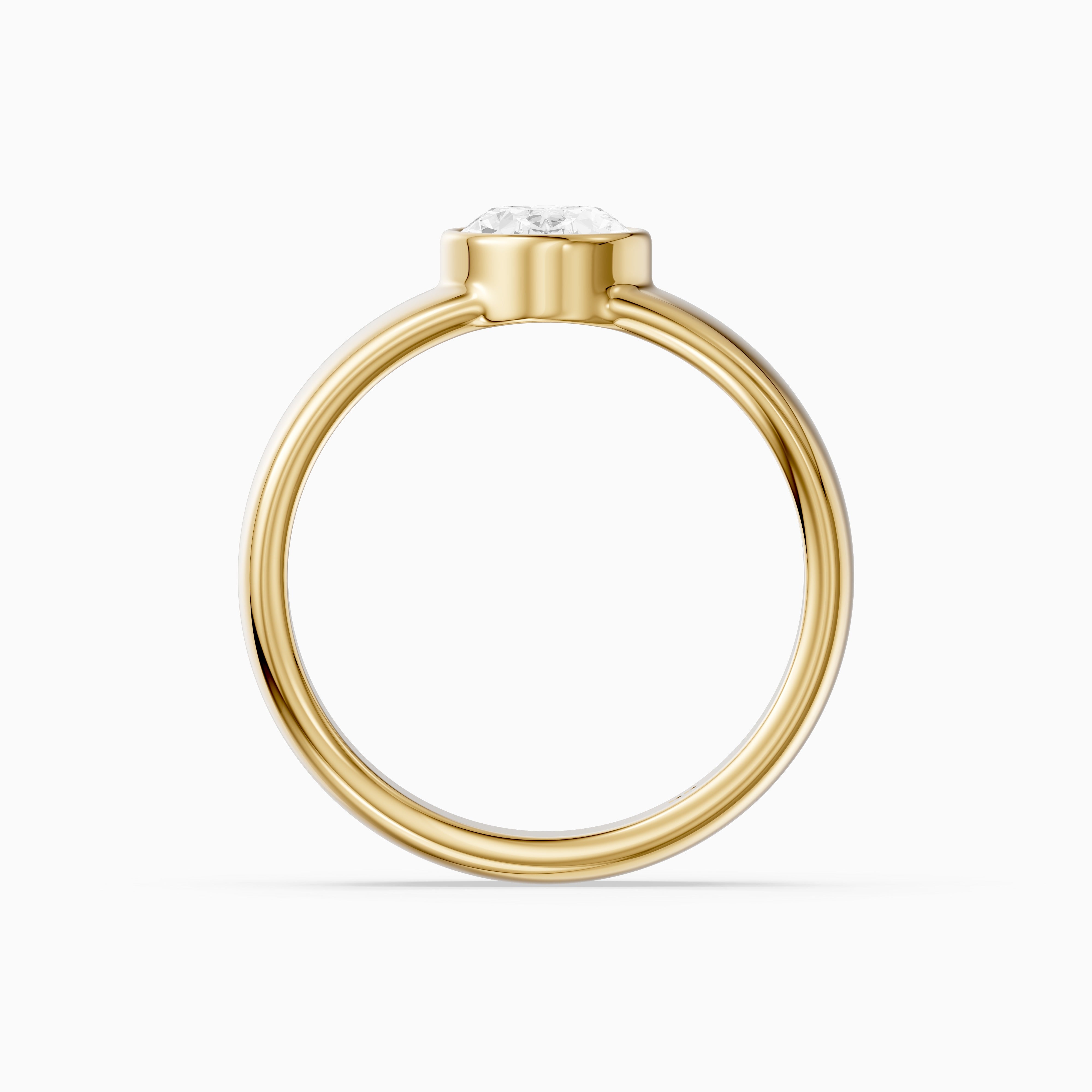 Renate Oval Cut Lab Diamond Bezel Set Cigar Band