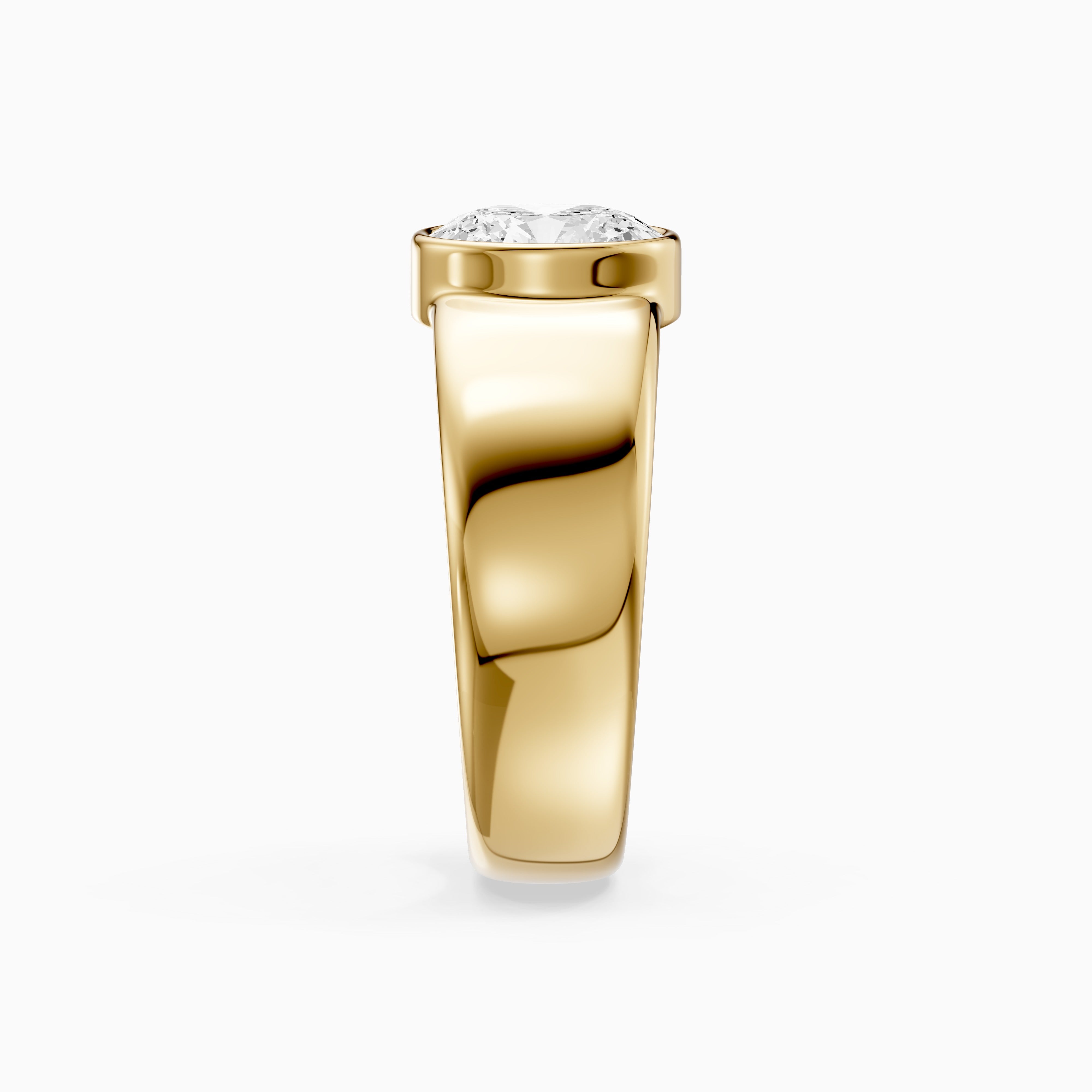 Renate Oval Cut Lab Diamond Bezel Set Cigar Band