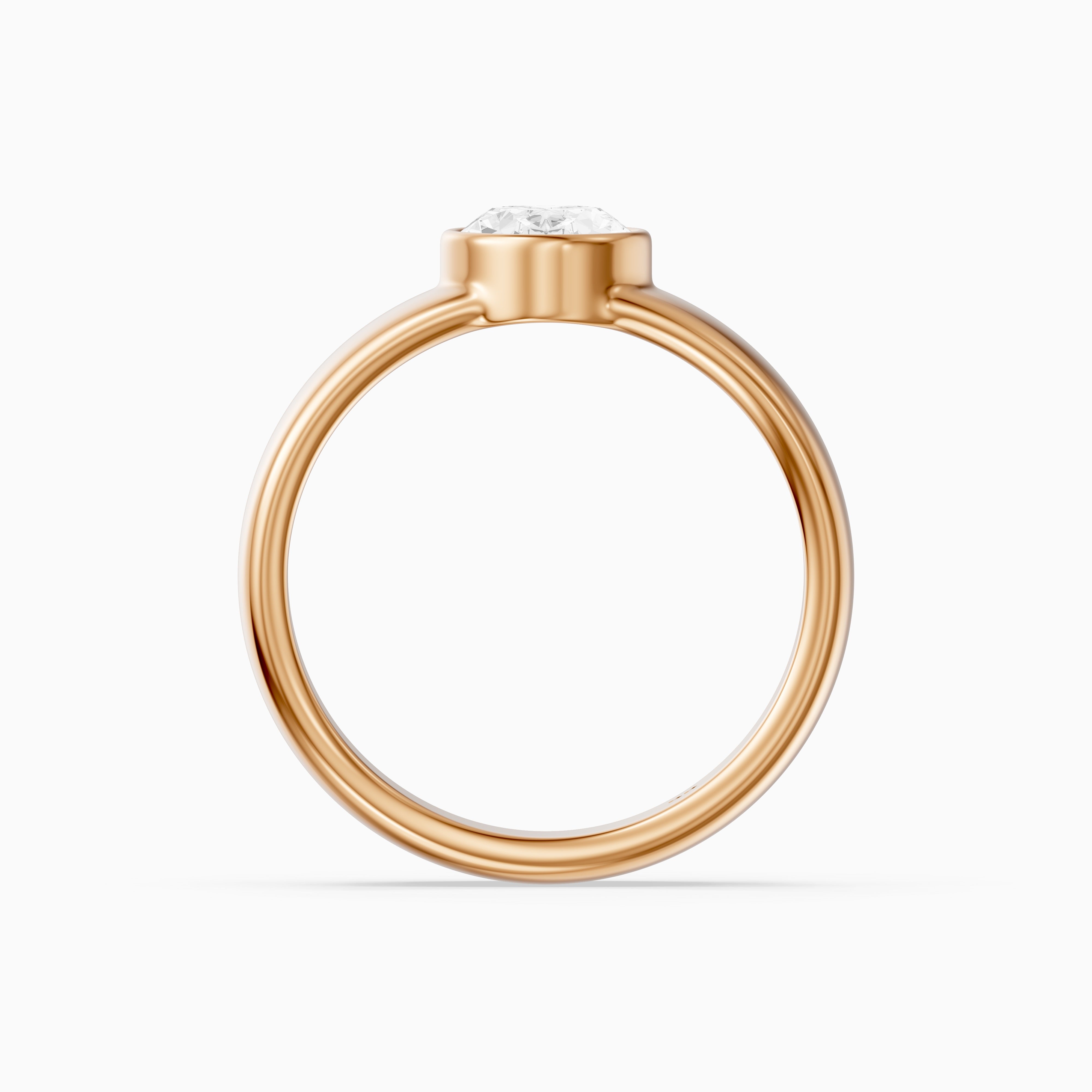 Renate Oval Cut Lab Diamond Bezel Set Cigar Band