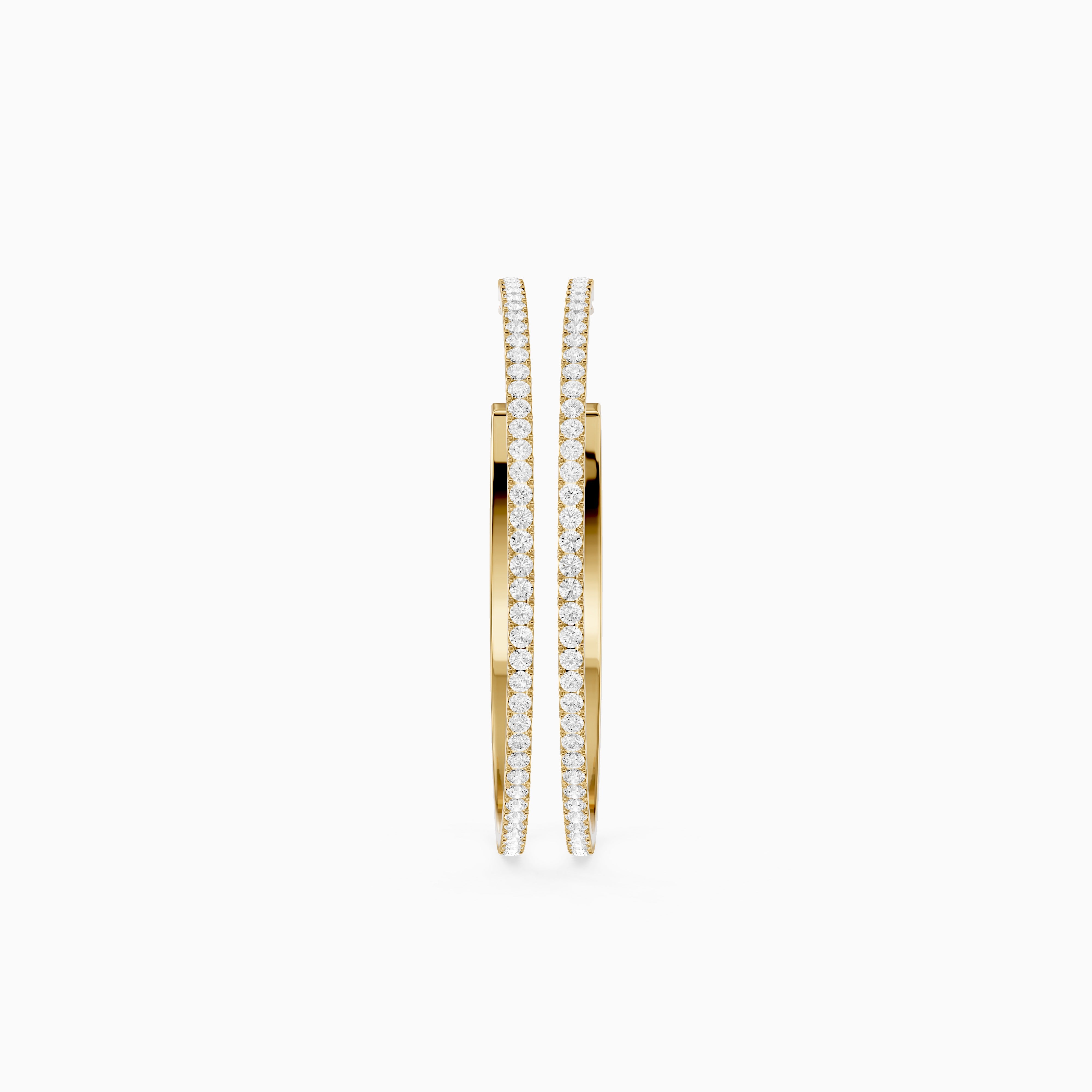 Yulia Round Lab Grown Diamond Skinny Hoop Earrings