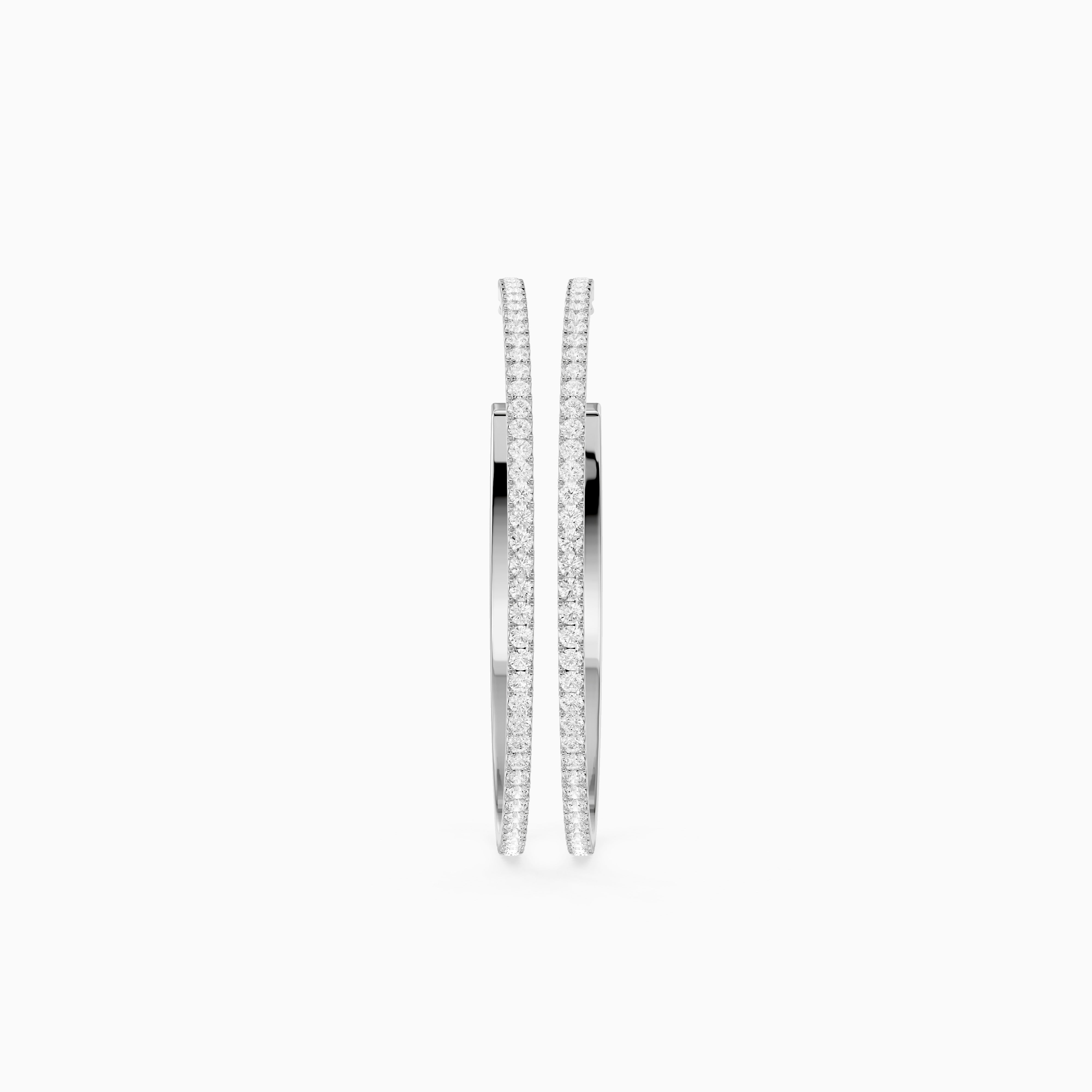 Yulia Round Lab Grown Diamond Skinny Hoop Earrings